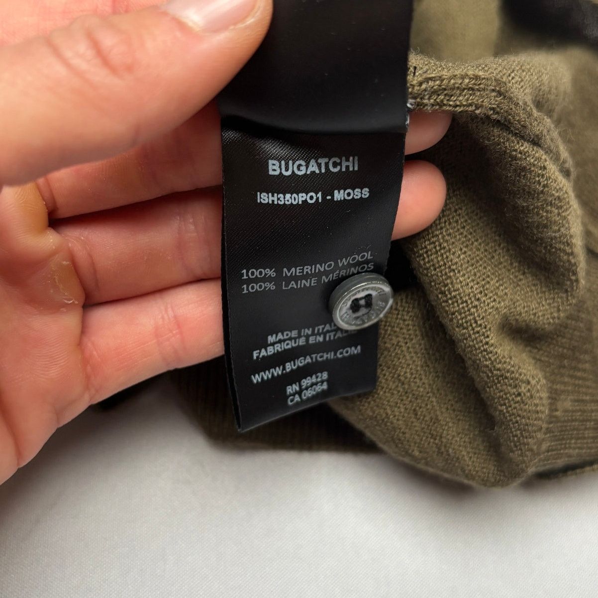 BUGATCHI NWT Bugatchi Super Merino Solid Polo Sweater Men's Medium Size US M / EU 48-50 / 2 - 12 Thumbnail