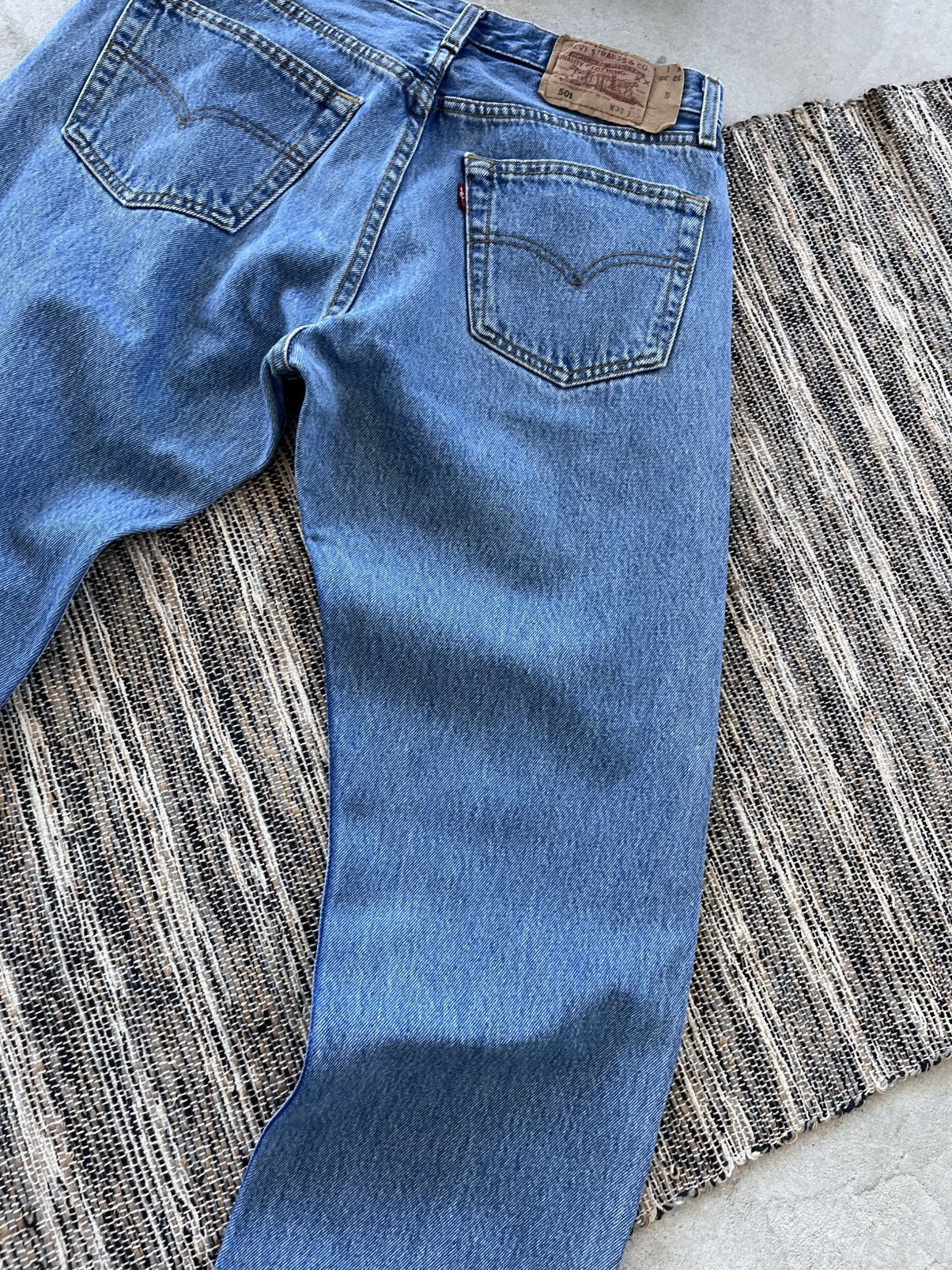 Levi's Vintage Levis 501 Denim Jeans 32x30 Straight Fit Workwear Size US 32 / EU 48 - 12 Thumbnail