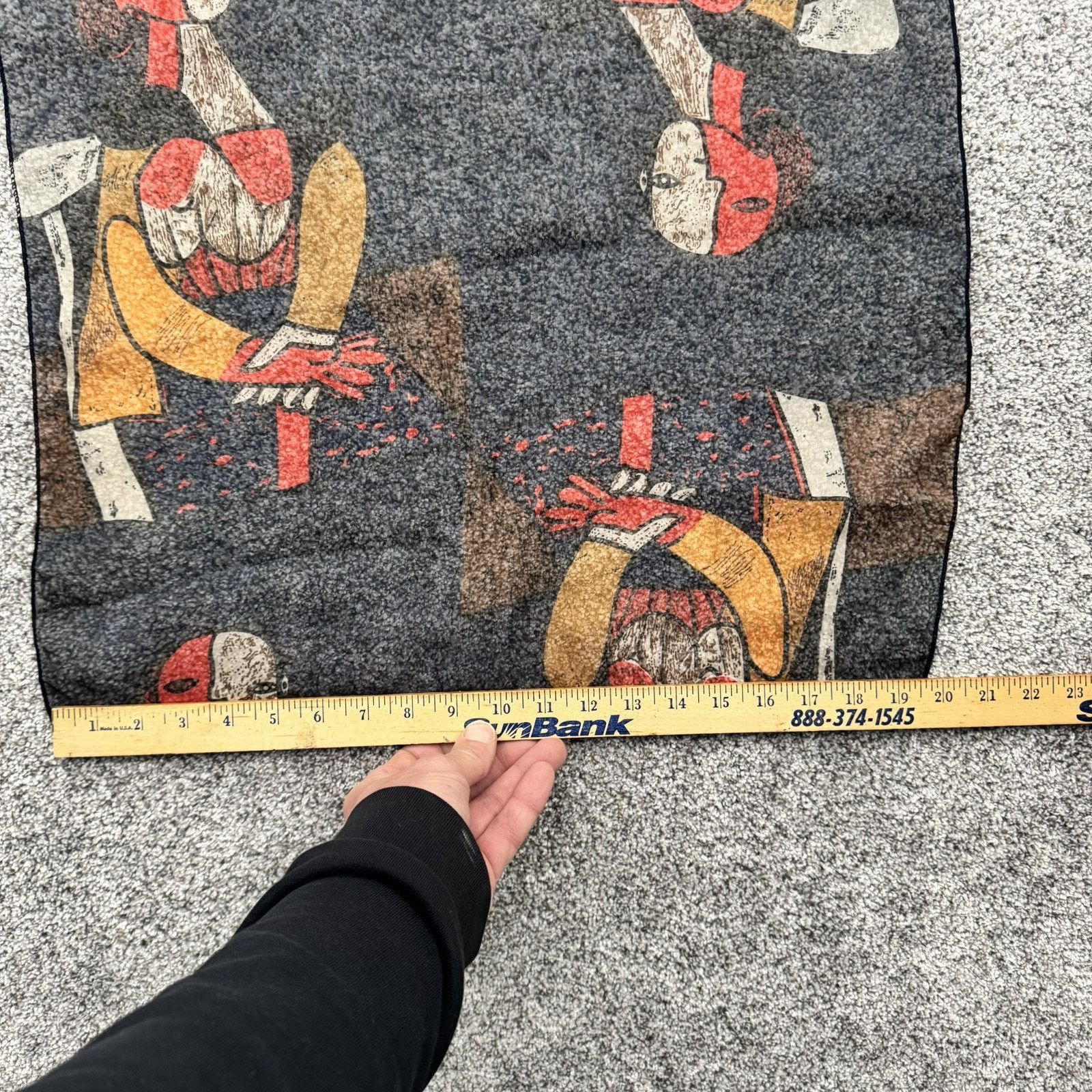 Other 90s Vintage Scarf Sheer Abstract Artsy Avant-Garde Picasso Size ONE SIZE - 3 Thumbnail