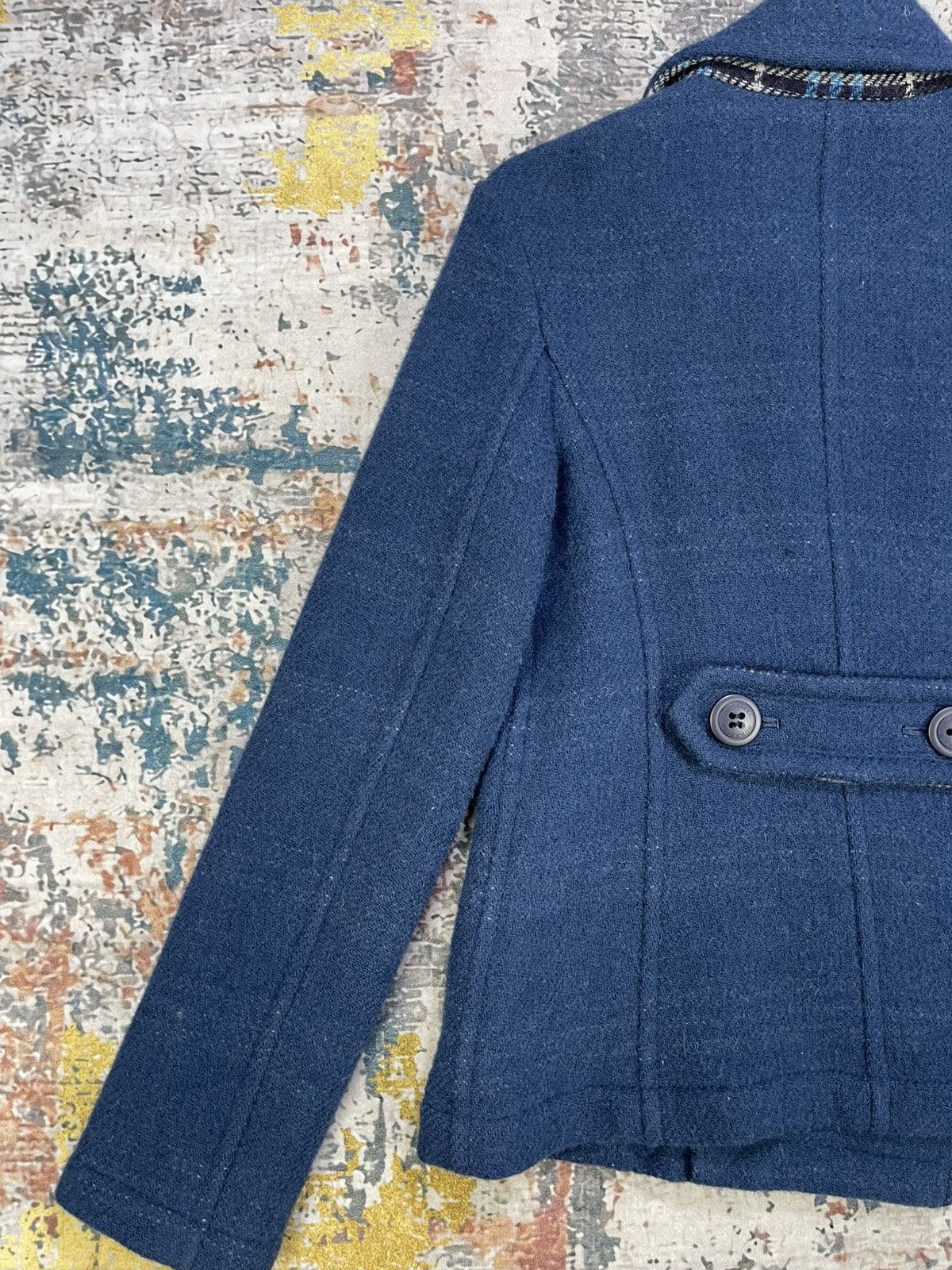 Burberry Burberry Blue Label Checked Double Breasted Peacoat Size XS / US 0-2 / IT 36-38 - 3 Thumbnail