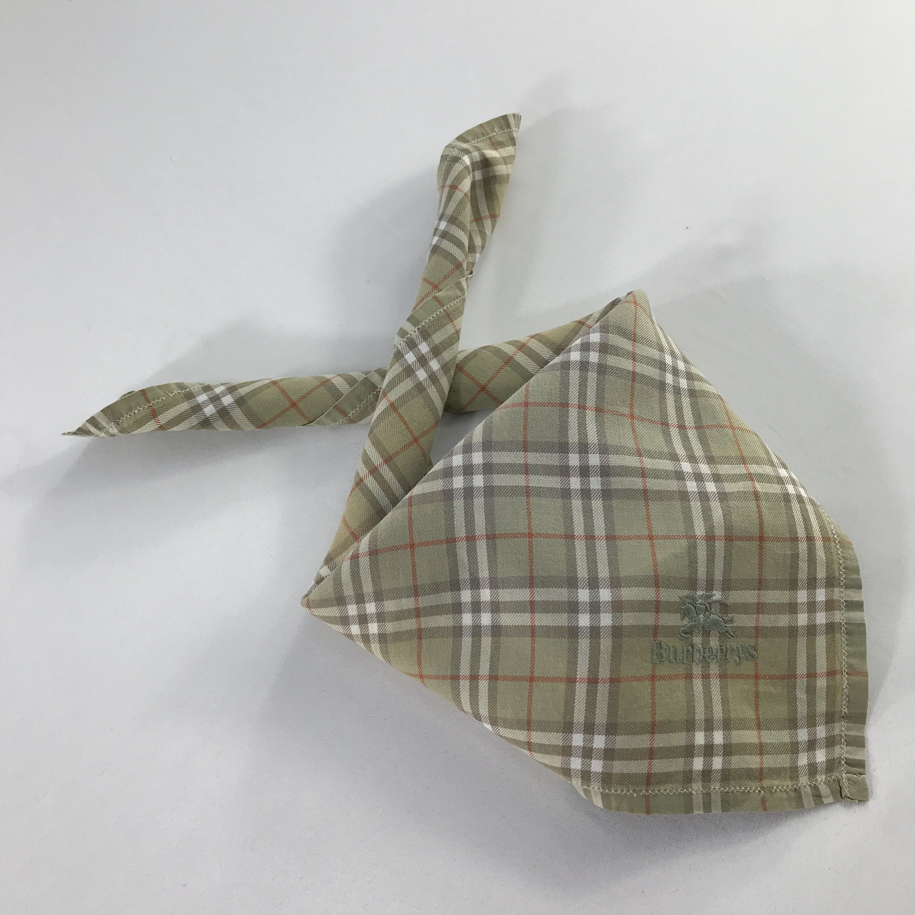 Burberry × Vintage Burberry Bandana / Handkerchief / Neckerchief - S848 Size ONE SIZE - 4 Thumbnail