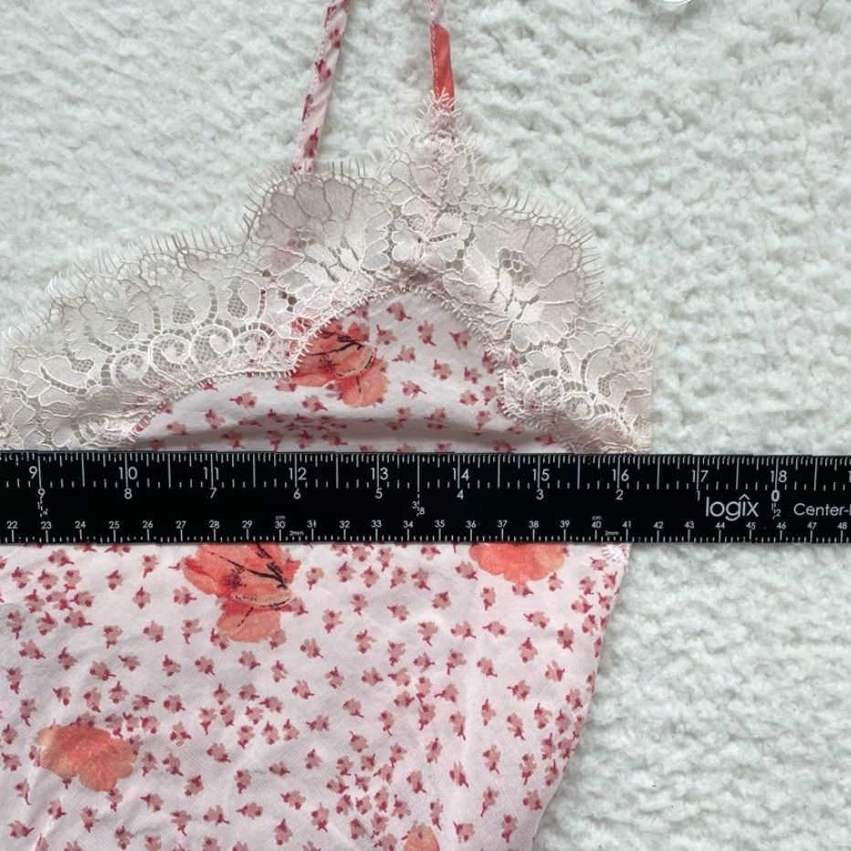 Victoria's Secret Victoria's Secret Camisole Tank Top XS Pink Floral Cherry Blossom Lace Lingerie Women Cami ফুল? Size XS / US 0-2 / IT 36-38 - 3 Thumbnail