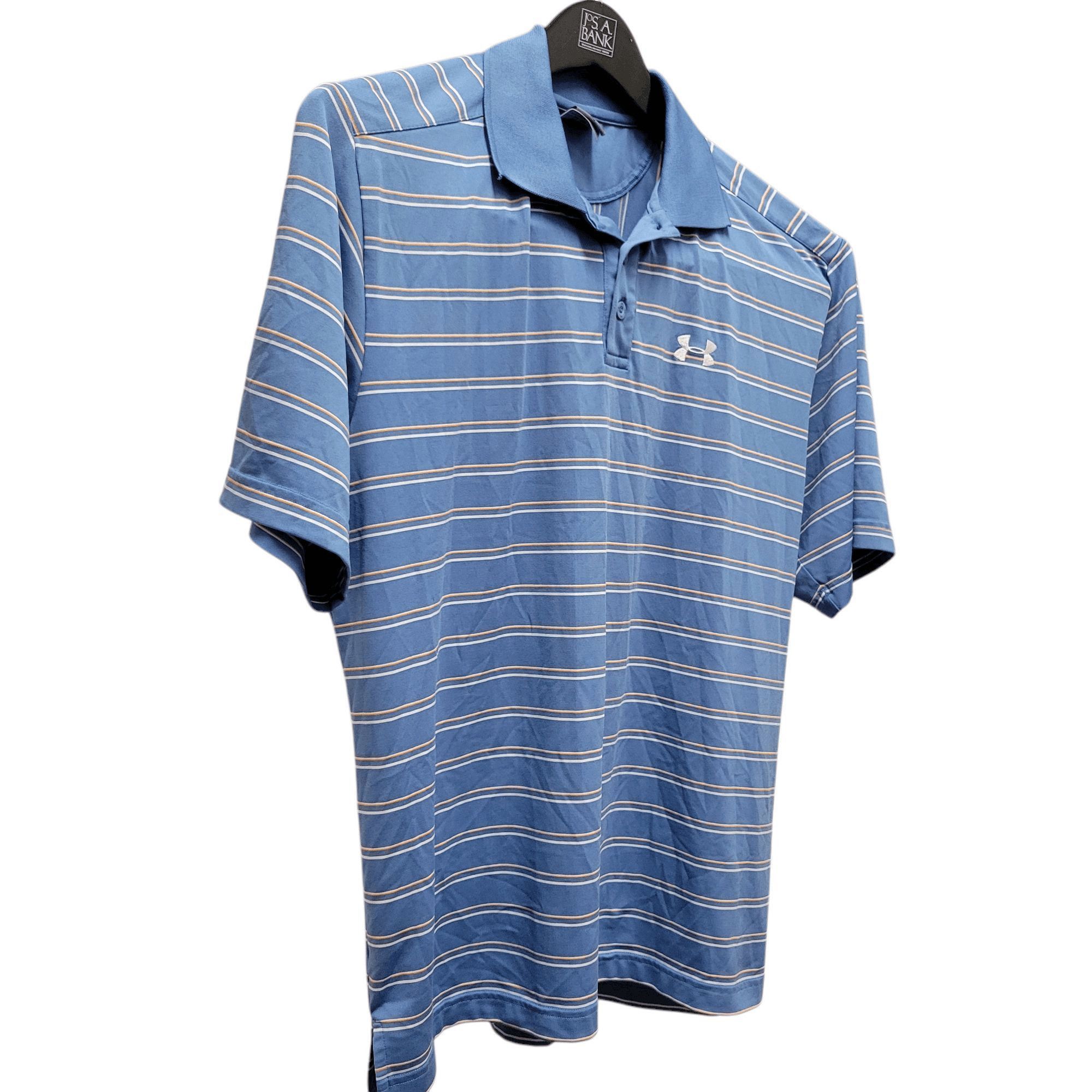 Under Armour Under Armour Embroidered Logo Striped Polo Shirt Size Medium Size US M / EU 48-50 / 2 - 7 Thumbnail