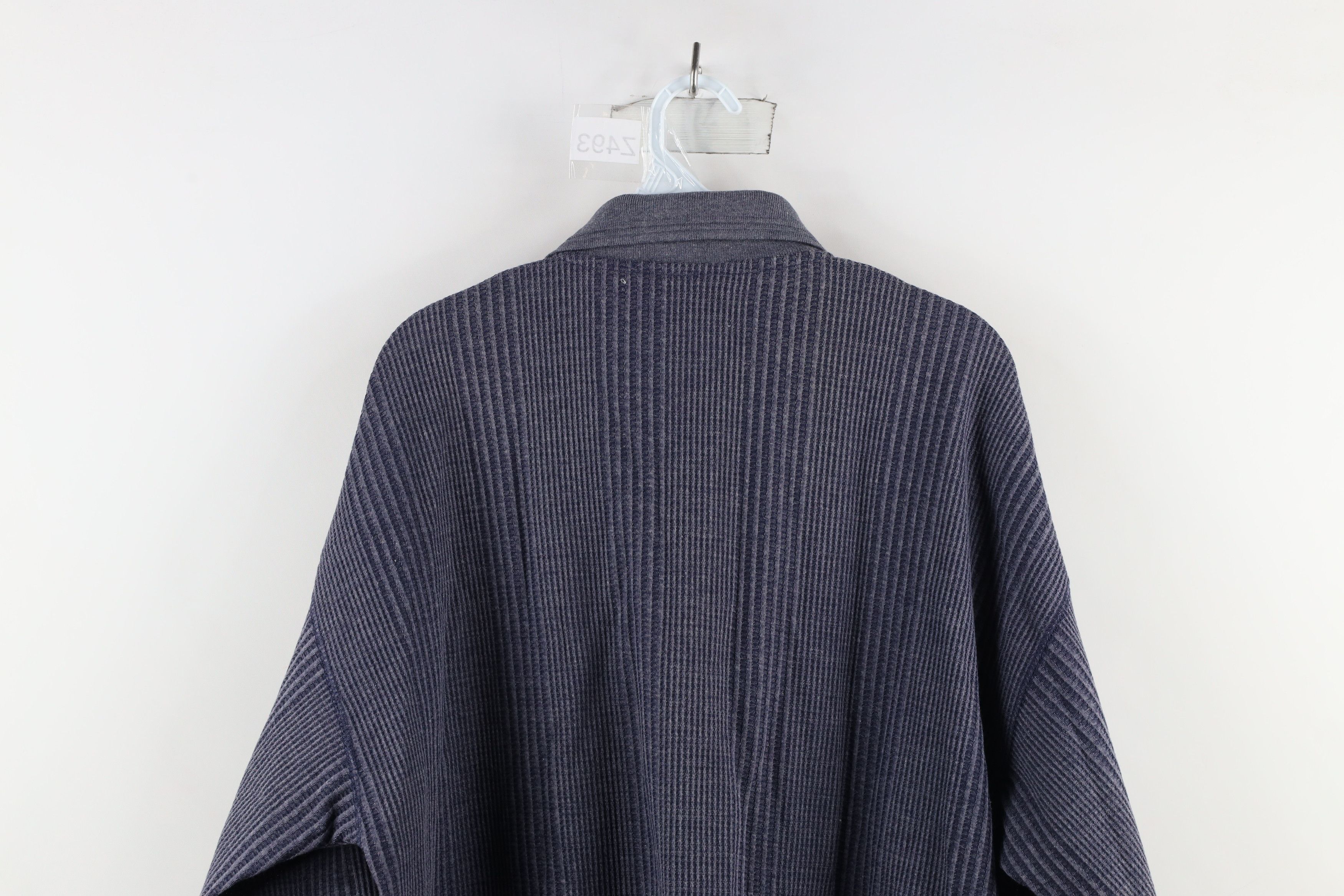 Vintage Vintage 90s Streetwear Chambray Ribbed Knit Pullover Shirt Size US L / EU 52-54 / 3 - 7 Thumbnail