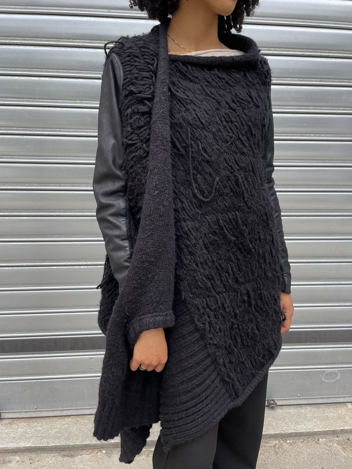 Isabel Benenato Isabel Benenato A/W 2011-2012 Cardigan Wool/Leather Size L / US 10 / IT 46 - 6 Thumbnail
