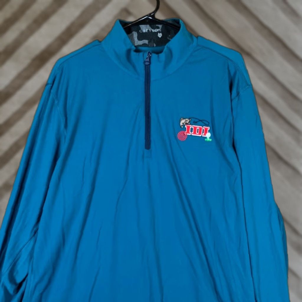 Vintage Greyson Sweatshirt Mens 2XL Blue 1/4 Zip Pullover Athletic Performance Golf Size US XXL / EU 58 / 5 - 1 Thumbnail
