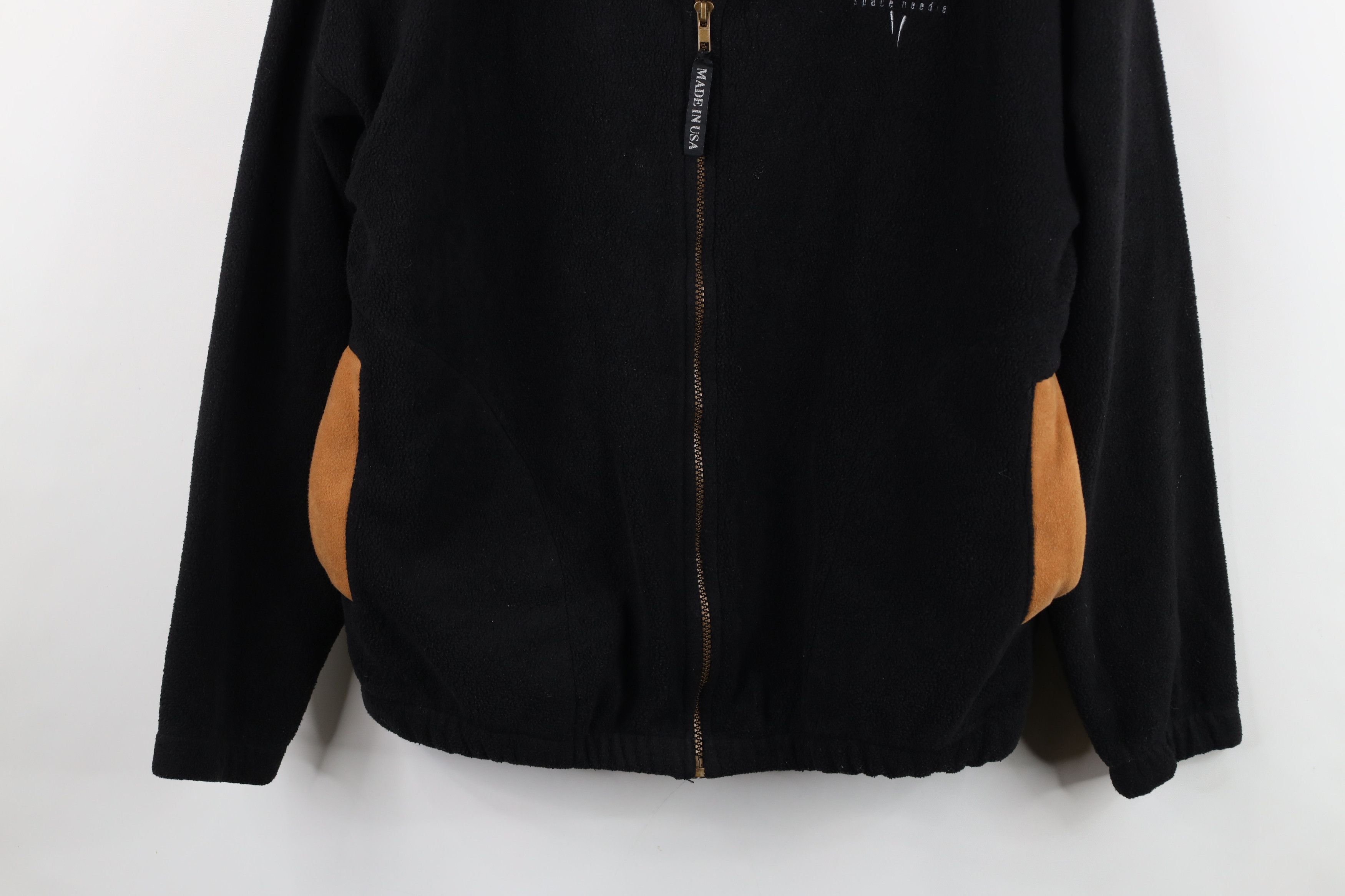 Vintage Vintage 90s Streetwear Needle Seattle Fleece Jacket USA Size L / US 10 / IT 46 - 3 Thumbnail