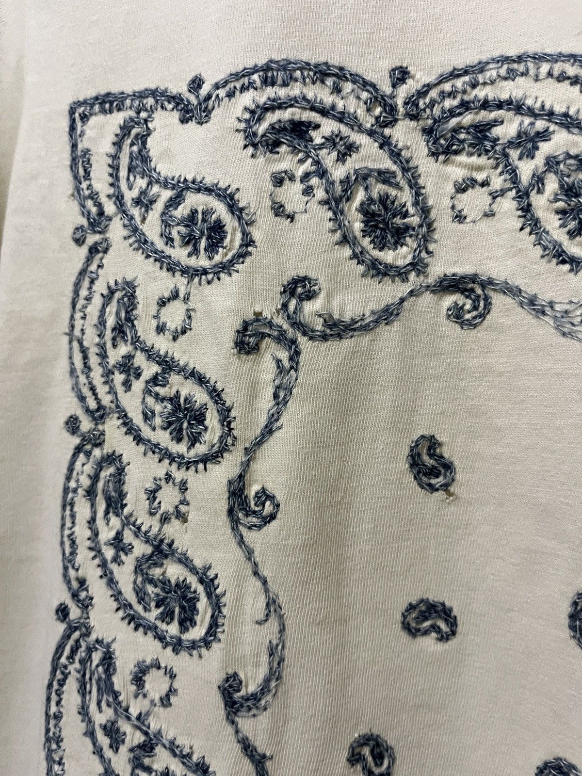 Remi Relief Special Process Indigo Embroidered Bandana Paisley Size M / US 6-8 / IT 42-44 - 3 Thumbnail