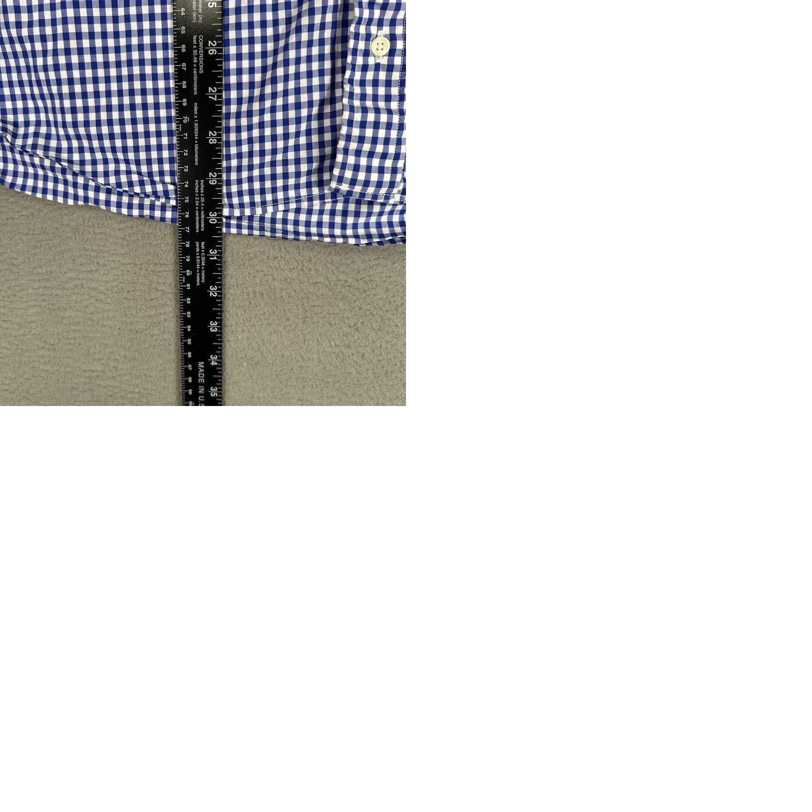 Vineyard Vines VINTAGE Vineyard Vines Shirt Men 16 34 Blue Check Button Up Classic Fit USA Made Size US L / EU 52-54 / 3 - 9 Thumbnail