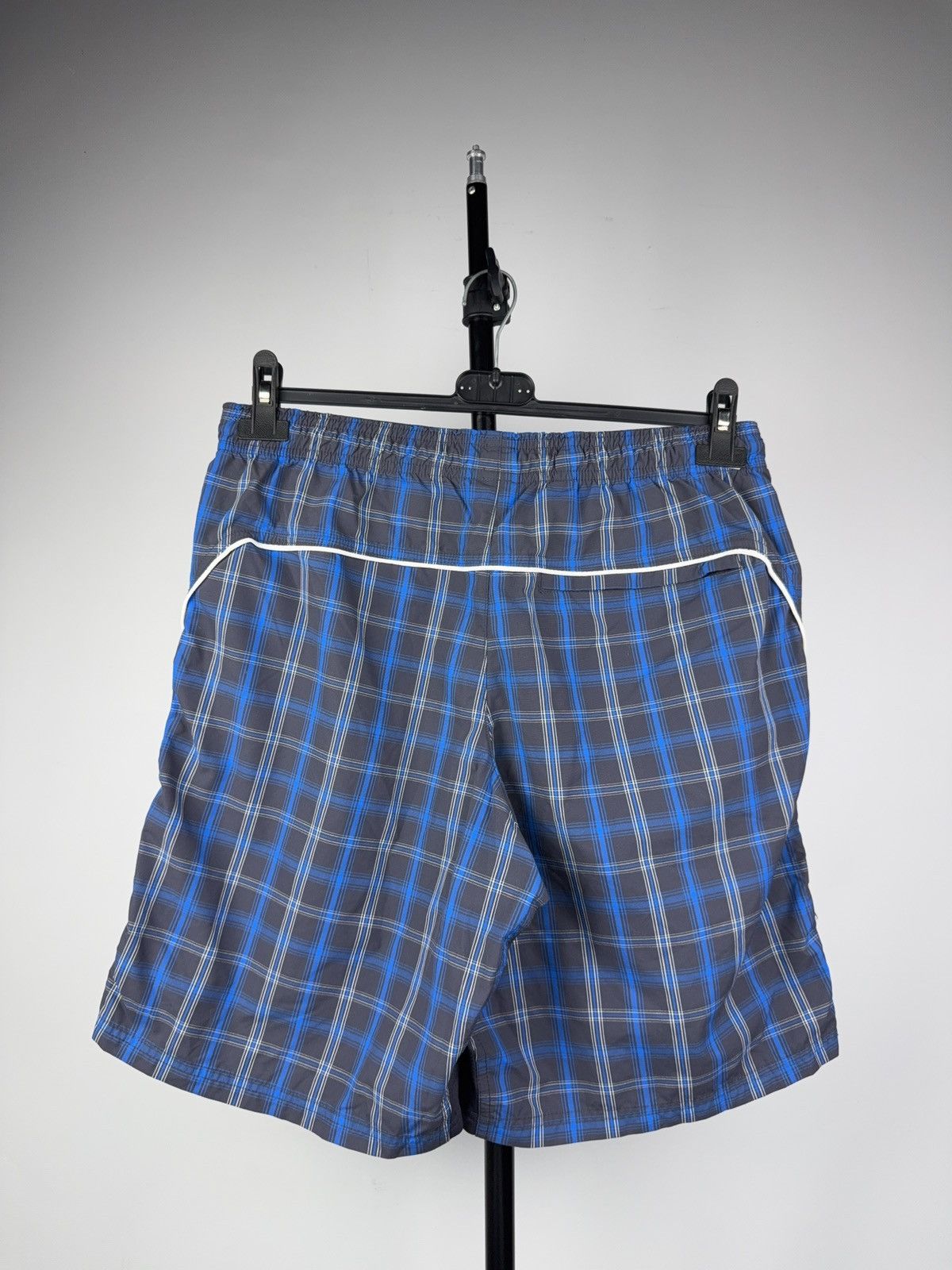 Nike 00s Nike Vintage Swim Shorts Blue Plaid Check Logo Size M Size US 32 / EU 48 - 6 Thumbnail