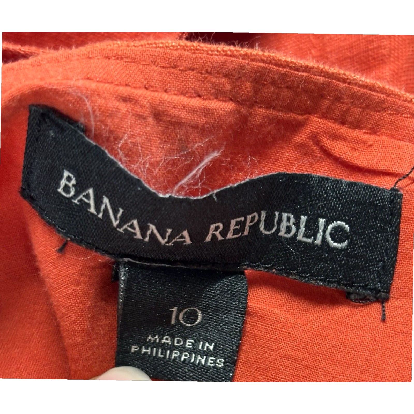 Banana Republic Banana Republic Orange Linen Swing Dress Women's Size 10 Sleeveless Racerback Beach Casual Summer Size L / US 10 / IT 46 - 5 Thumbnail