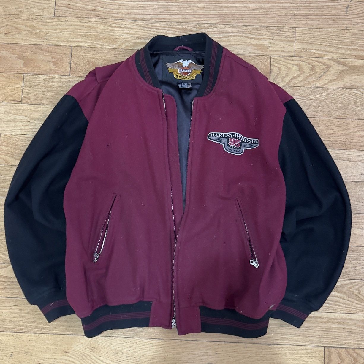 Harley Davidson HARLEY-DAVIDSON 95th Anniversary Varsity Letterman Jacket XL Size US XL / EU 56 / 4 - 1 Thumbnail