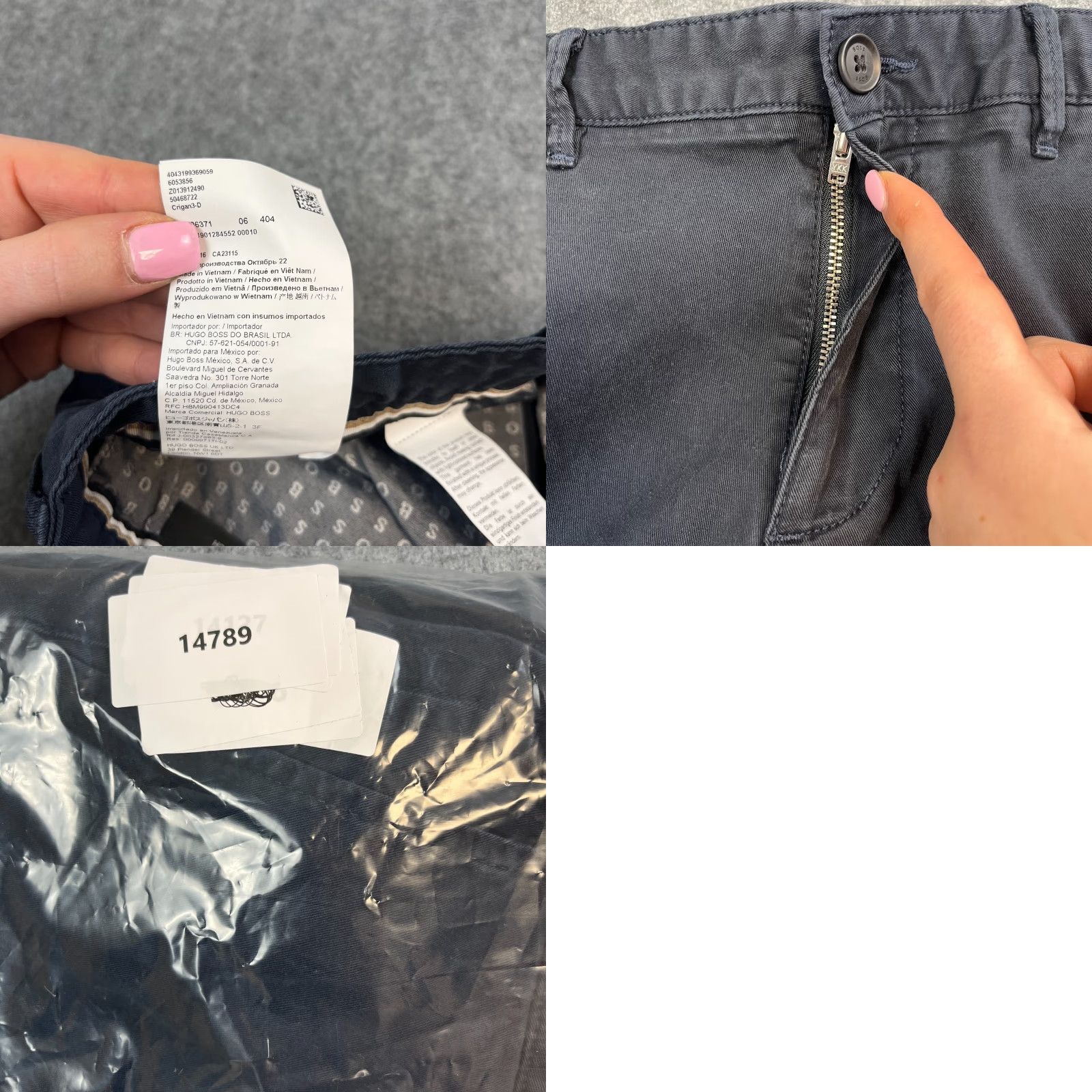 Hugo Boss Hugo Boss Chino Trousers Slim Tapered Fit 32 Blue Stretch Cotton Elasatan 5-Pocket Mens Regular Modern Casual Formal Workwear Pants Size US 32 / EU 48 - 9 Thumbnail