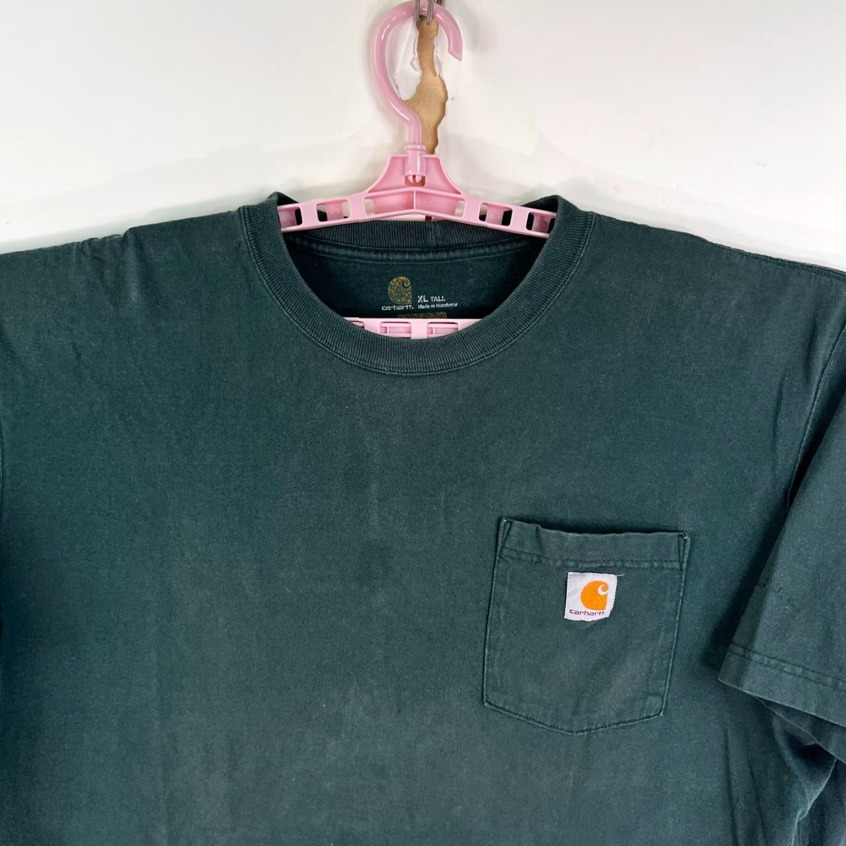Carhartt Carhartt T Shirt Mens K87 Original Fit Pocket Green Size XLT Crew Neck Short Sleeve Size US XL / EU 56 / 4 - 3 Thumbnail