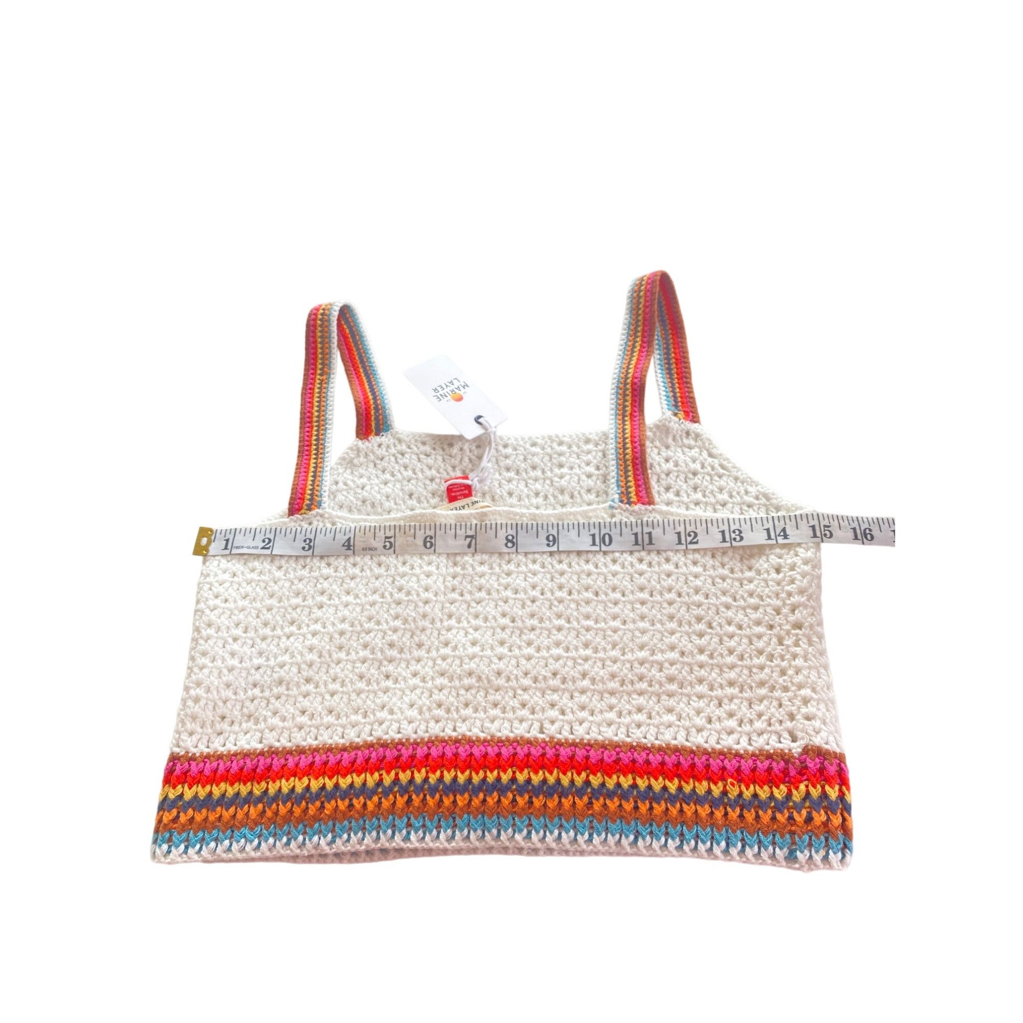 Marine Layer NWT Marine Layer $118 Crochet Crop Top W's XS Caro Tank Whit Size XS / US 0-2 / IT 36-38 - 11 Thumbnail