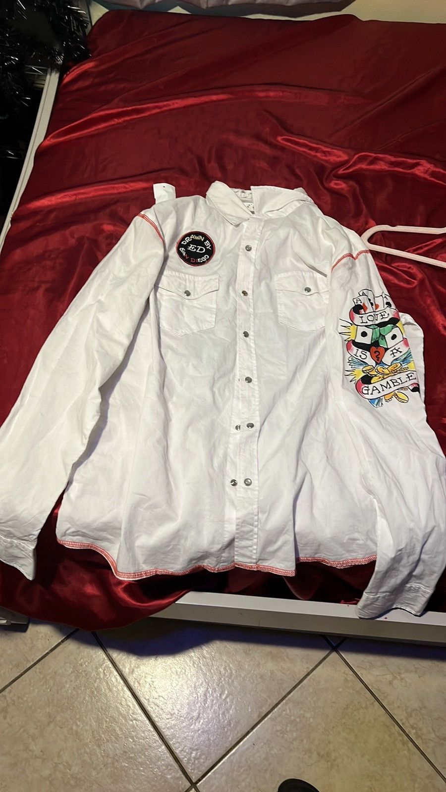 Ed Hardy × Japanese Brand × Vintage Ed hardy button up shirt Size US XL / EU 56 / 4 - 2 Thumbnail