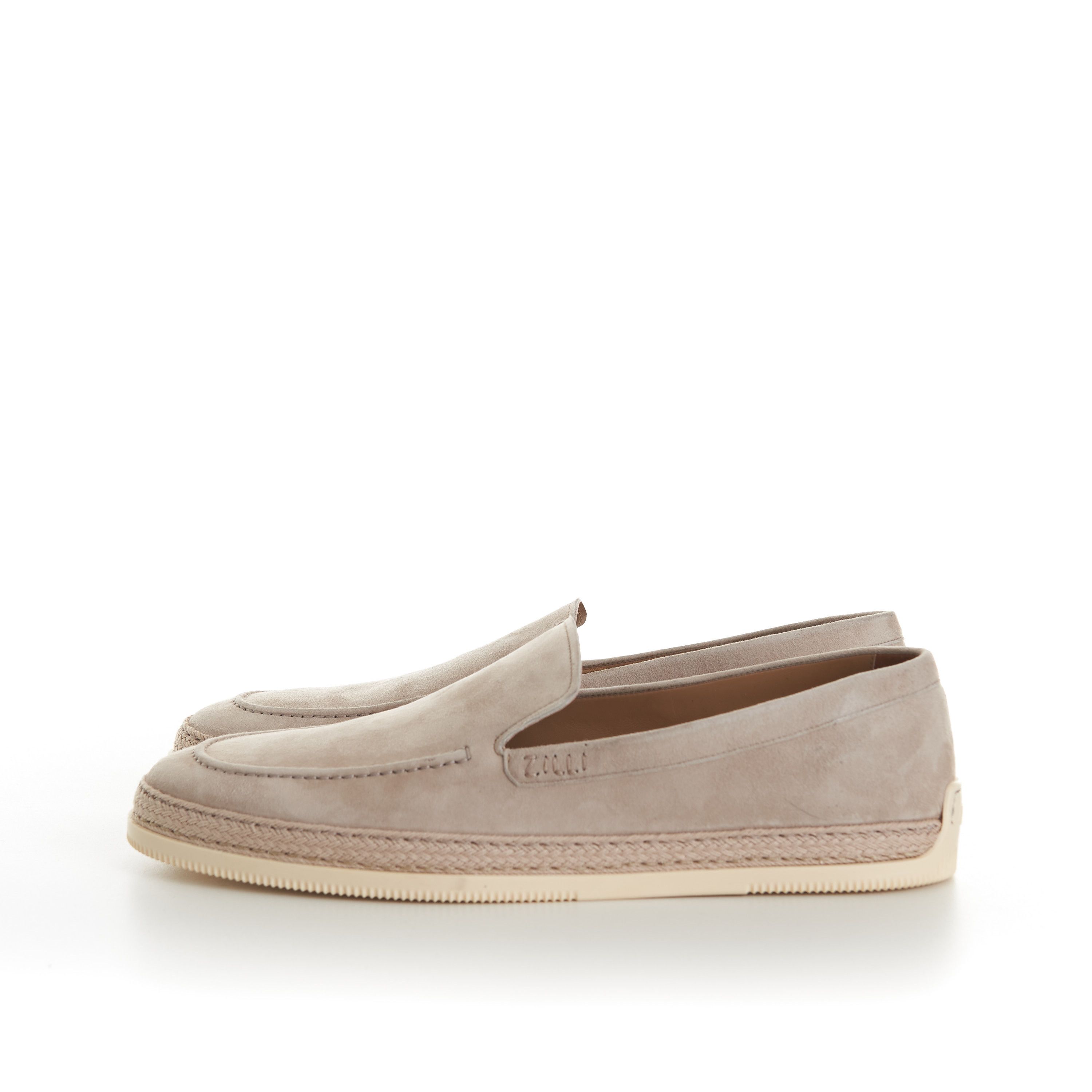 Zilli Beige Casual Moccasins, White Woven Outsole Size US 9.5 / EU 42-43 - 4 Thumbnail