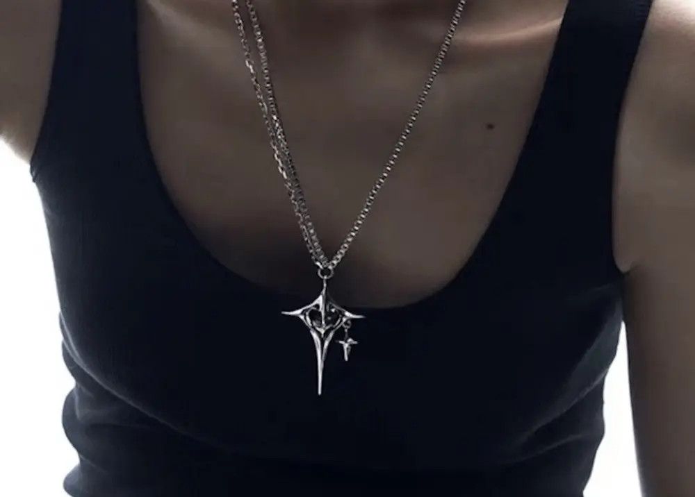 Other Heart Stone Curb Chain Necklace Size ONE SIZE - 2 Thumbnail