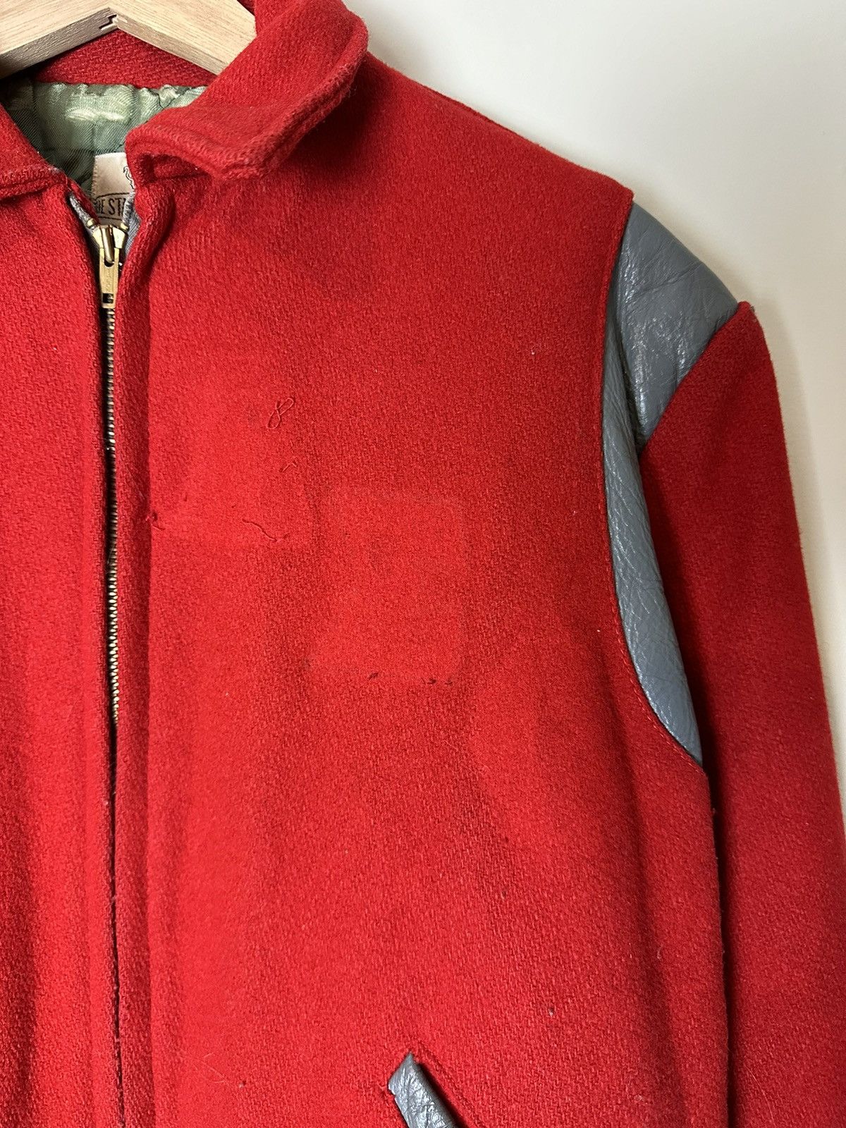 Vintage Vintage 1970s Chain Stitched Varsity Jacket Large Size US L / EU 52-54 / 3 - 6 Thumbnail