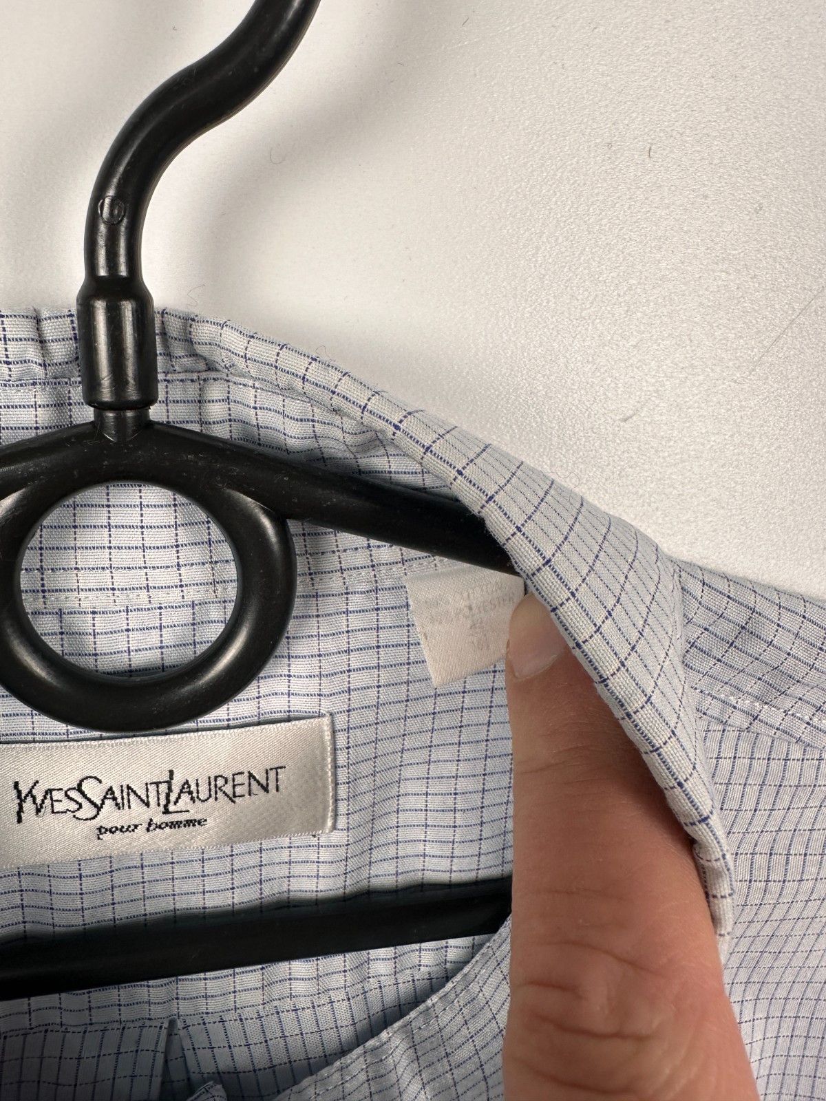 Yves Saint Laurent Yves Saint Laurent Check Shirt Button Down Blue Size 42 Size US XL / EU 56 / 4 - 6 Thumbnail