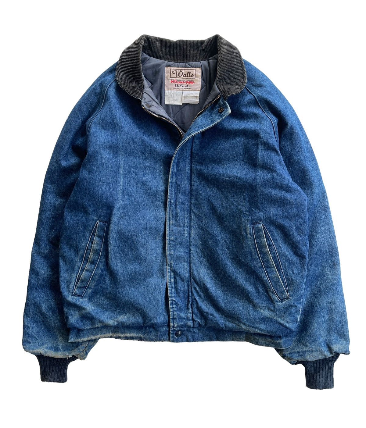 Vintage Vintage 90s Walls Quilted Bomber Jacket Size US M / EU 48-50 / 2 - 1 Thumbnail
