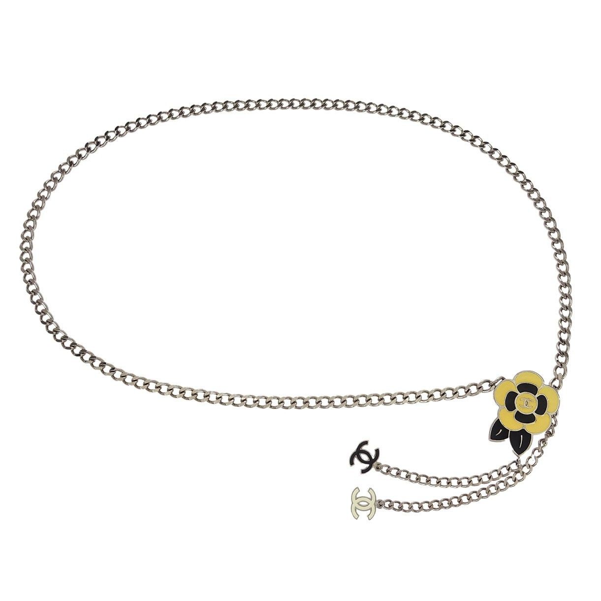Chanel Chanel Vintage Camellia Charm Chain Belt Metal Size ONE SIZE - 1 Thumbnail