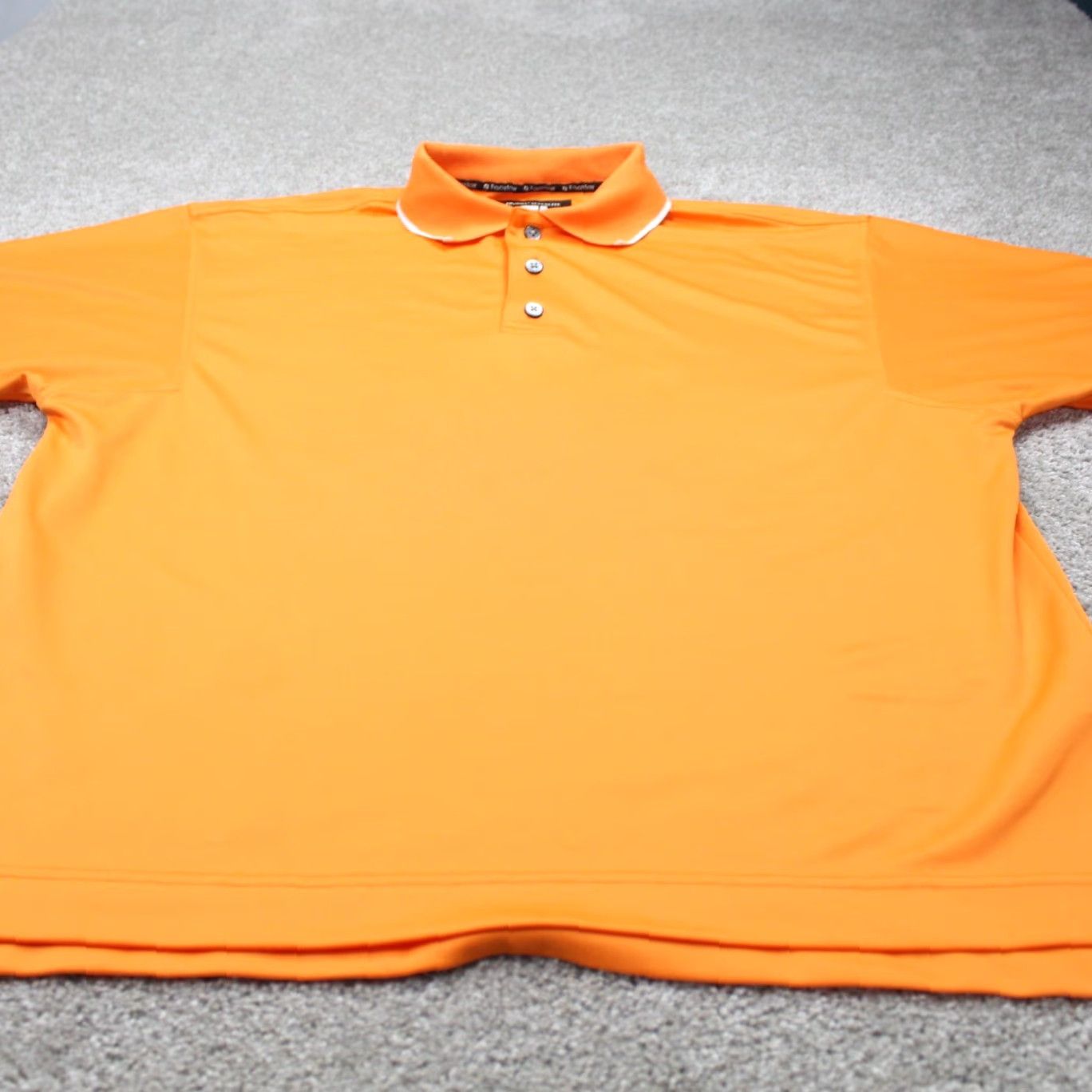 Footjoy FootJoy Prodry Superlite Polo Shirt Mens Large Orange 100% Polyester Golf S/S Regular Fit Footjoy Model Prodry Superlite Men’s Large Shirt Size US L / EU 52-54 / 3 - 2 Thumbnail