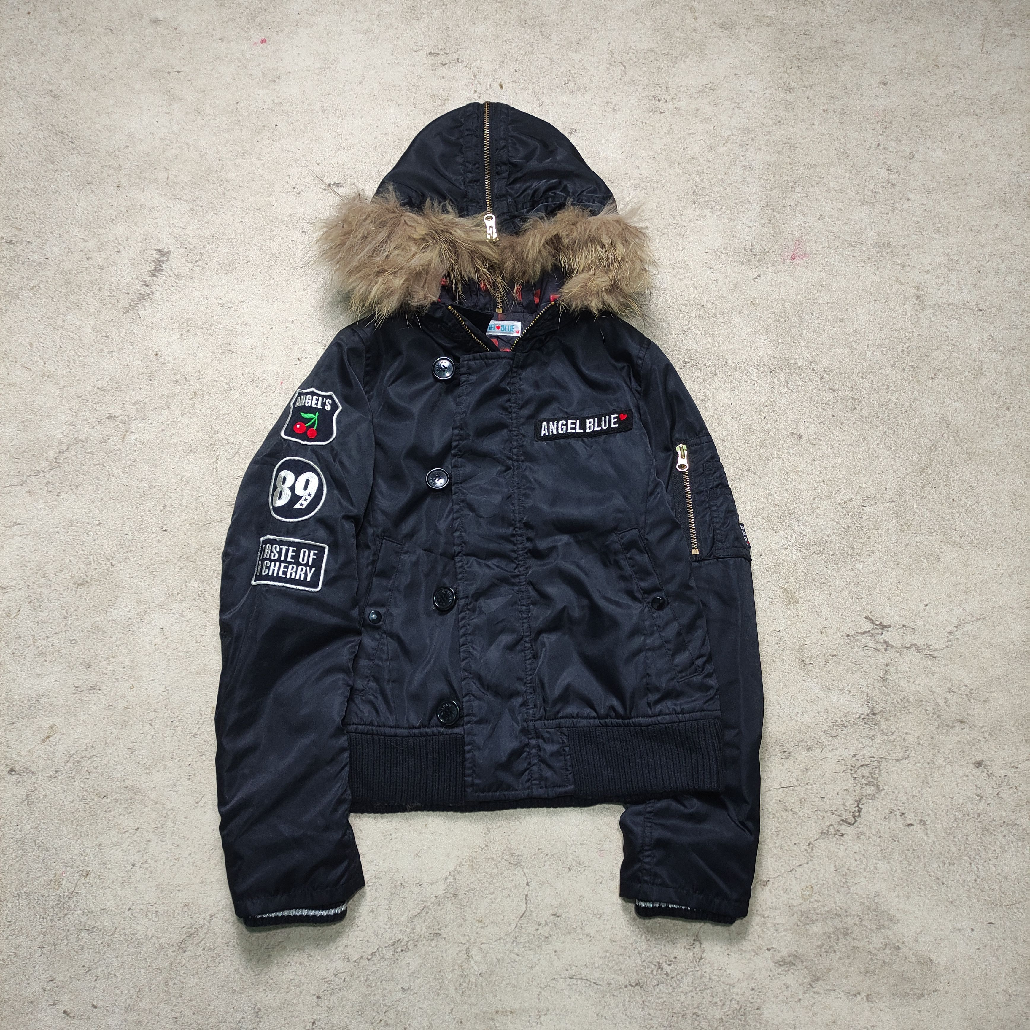 Le Grande Bleu (L.G.B.) Angel Blue Military Fur Jacket - 2000s Size US M / EU 48-50 / 2 - 2 Thumbnail
