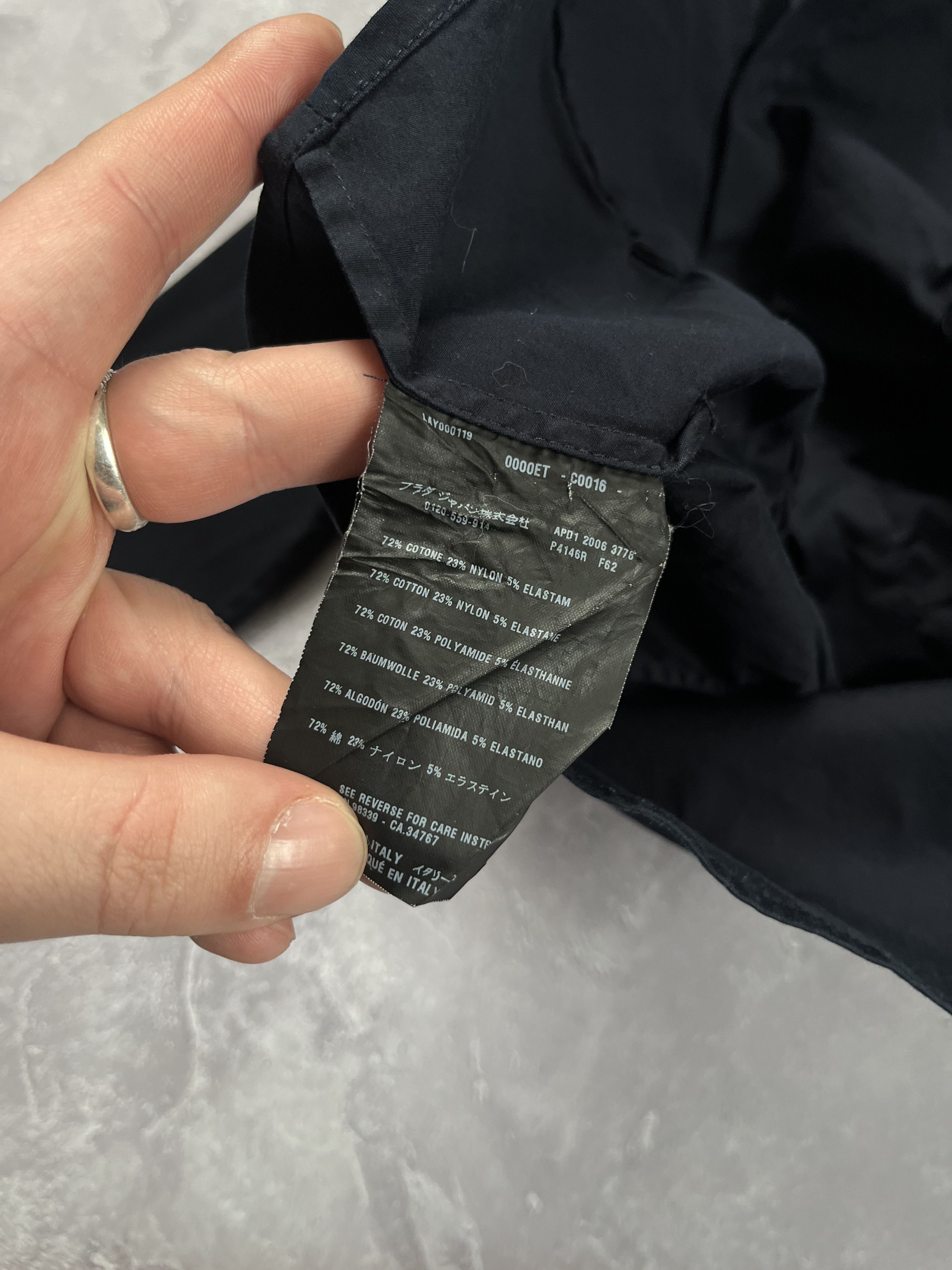 Prada Prada Black Ruched Shirt Blouse Made In Italy Cotton Nylon Size M / US 6-8 / IT 42-44 - 4 Thumbnail
