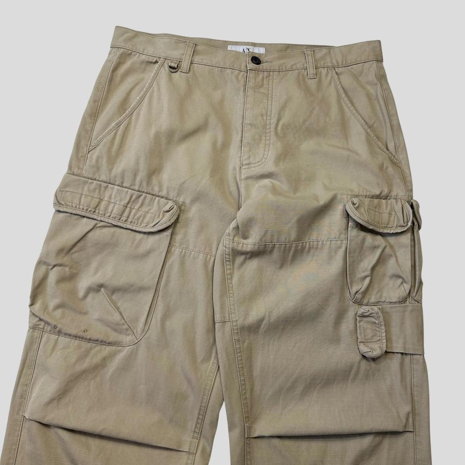 Armani Exchange Armani 90’s Cotton Ripstop Cargo Trousers - 34 Size US 34 / EU 50 - 2 Thumbnail