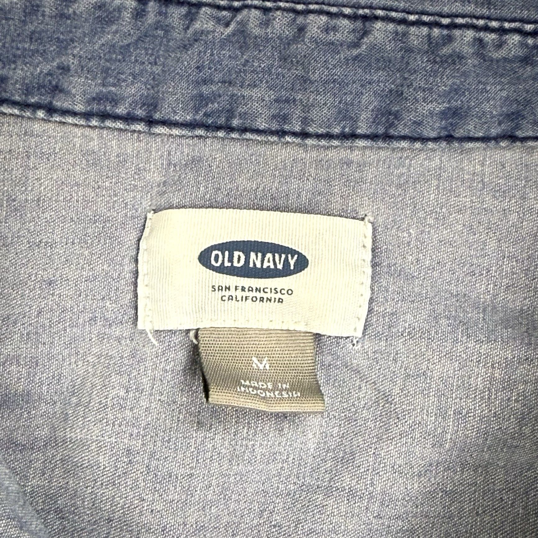 Old Navy Old Navy Dress Womens Size M Blue Long Sleeve Chambray Pullover Shirt Shift Chambray Size M / US 6-8 / IT 42-44 - 3 Thumbnail
