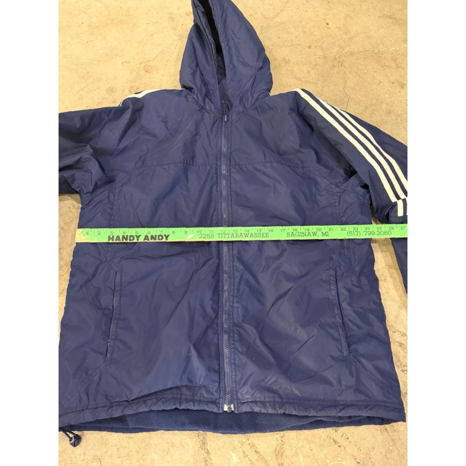 Adidas VINTAGE Adidas Blue Gray Full Zip Reversible Hooded Jacket Nylon Fleece 2XL Size US XXL / EU 58 / 5 - 6 Thumbnail