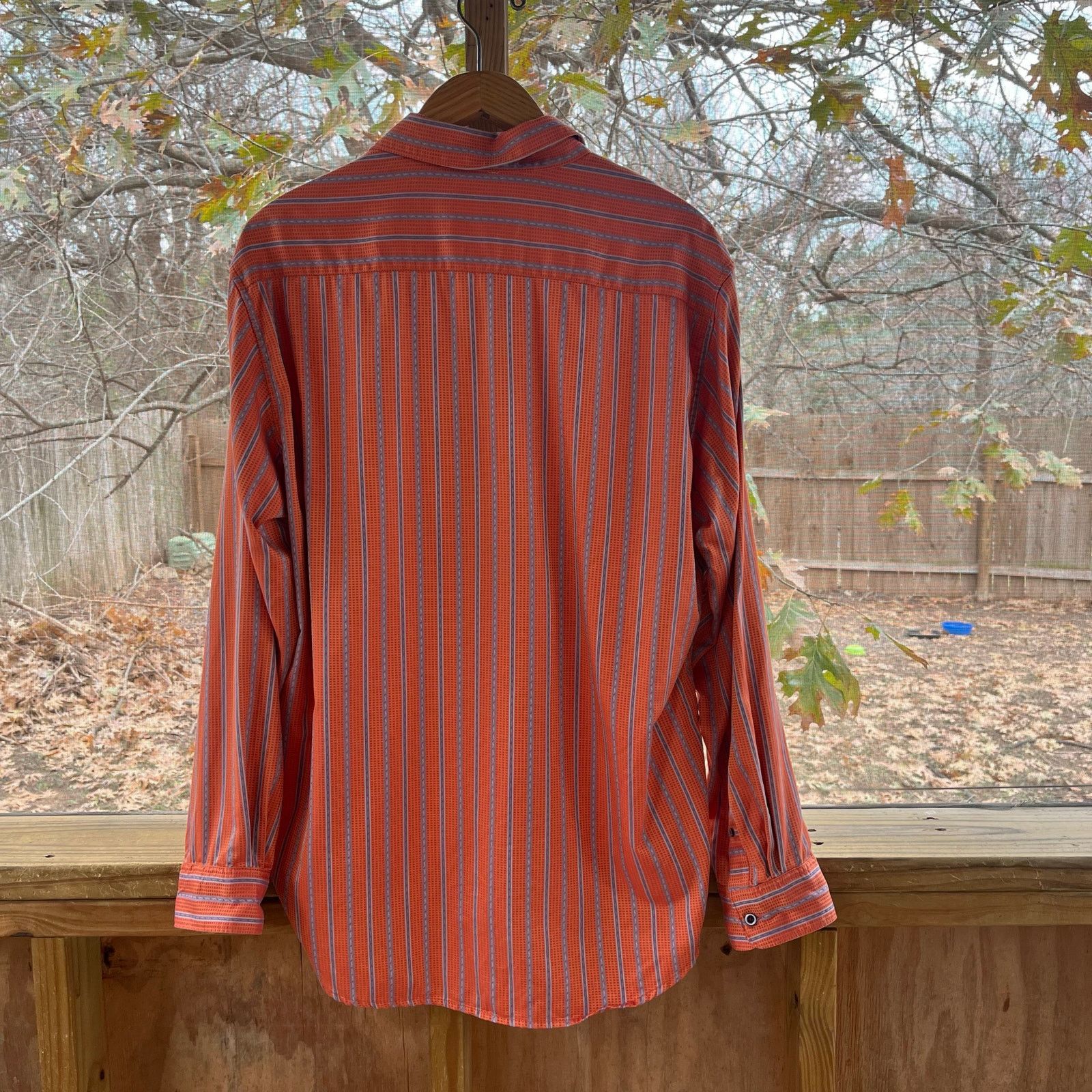 Robert Graham Robert Graham Orange Striped Button Down Shirt Size 2XL Size US XXL / EU 58 / 5 - 2 Thumbnail