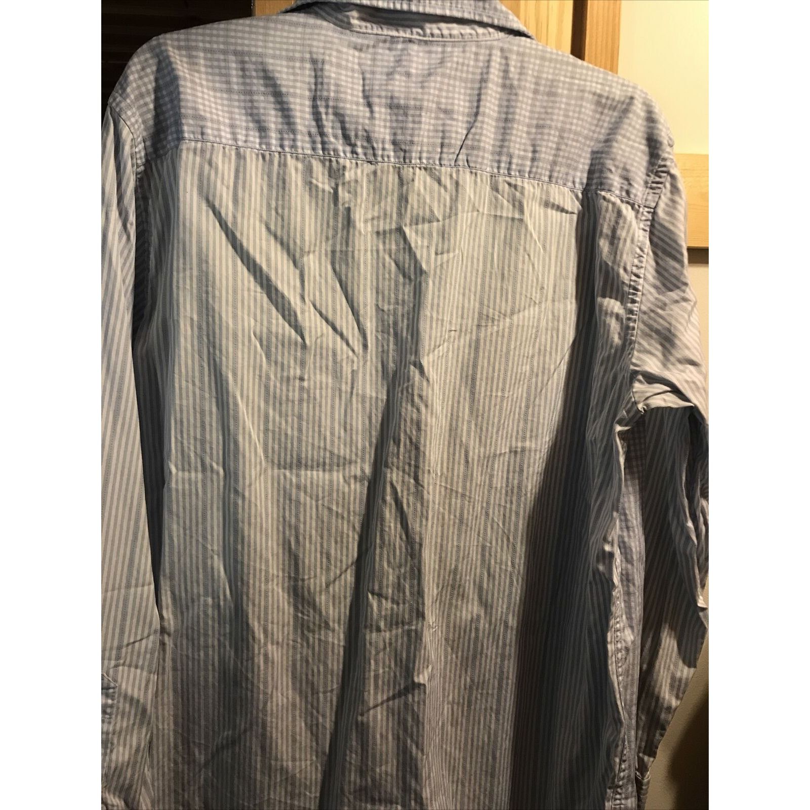 Robert Graham Robert Graham Men’s L Blue Check Striped Button Cotton Shirt Size US L / EU 52-54 / 3 - 11 Thumbnail