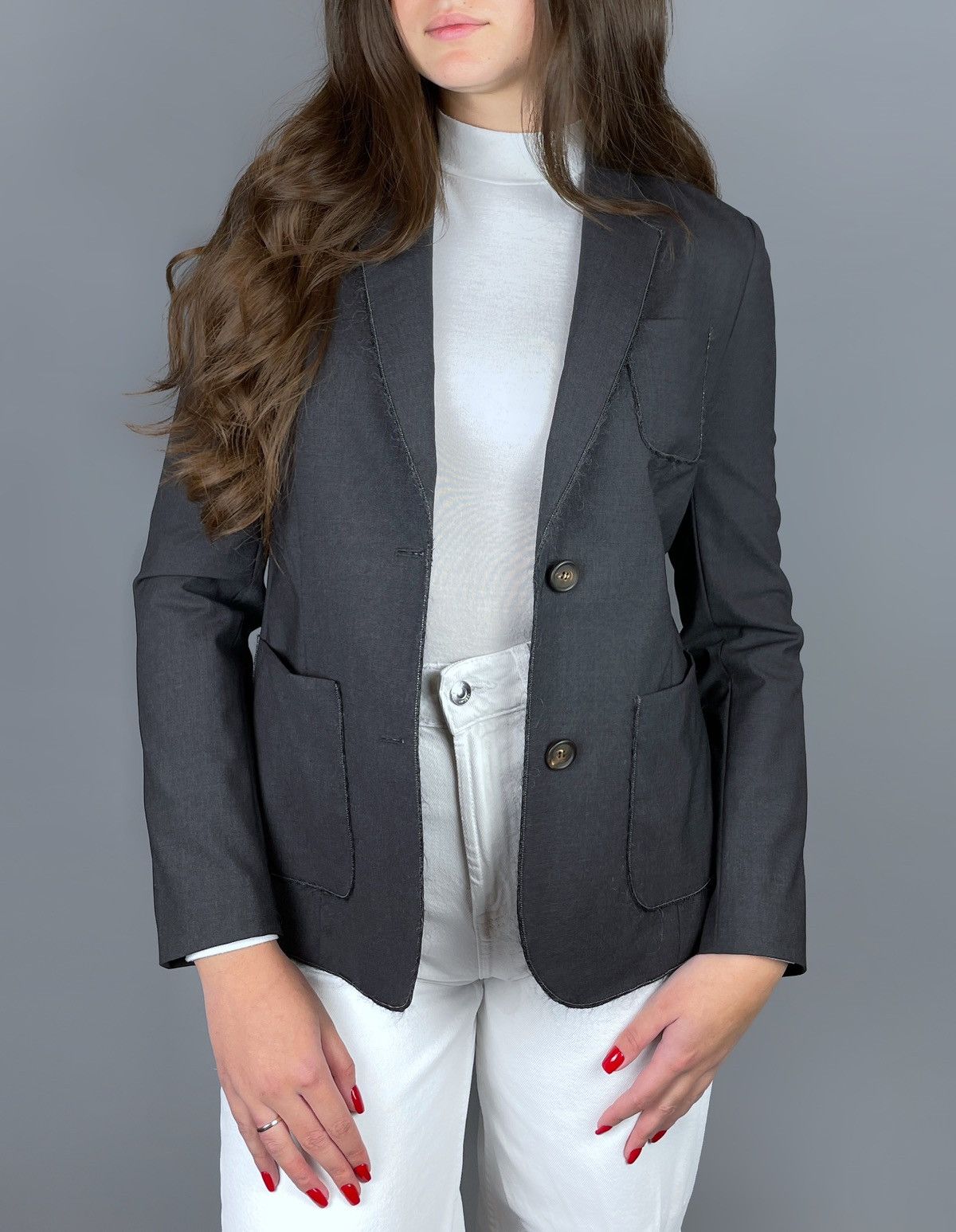 Brunello Cucinelli Brunello Cucinelli Wool Applique Pocket Blazer Jacket 40 Size S / US 4 / IT 40 - 8 Thumbnail