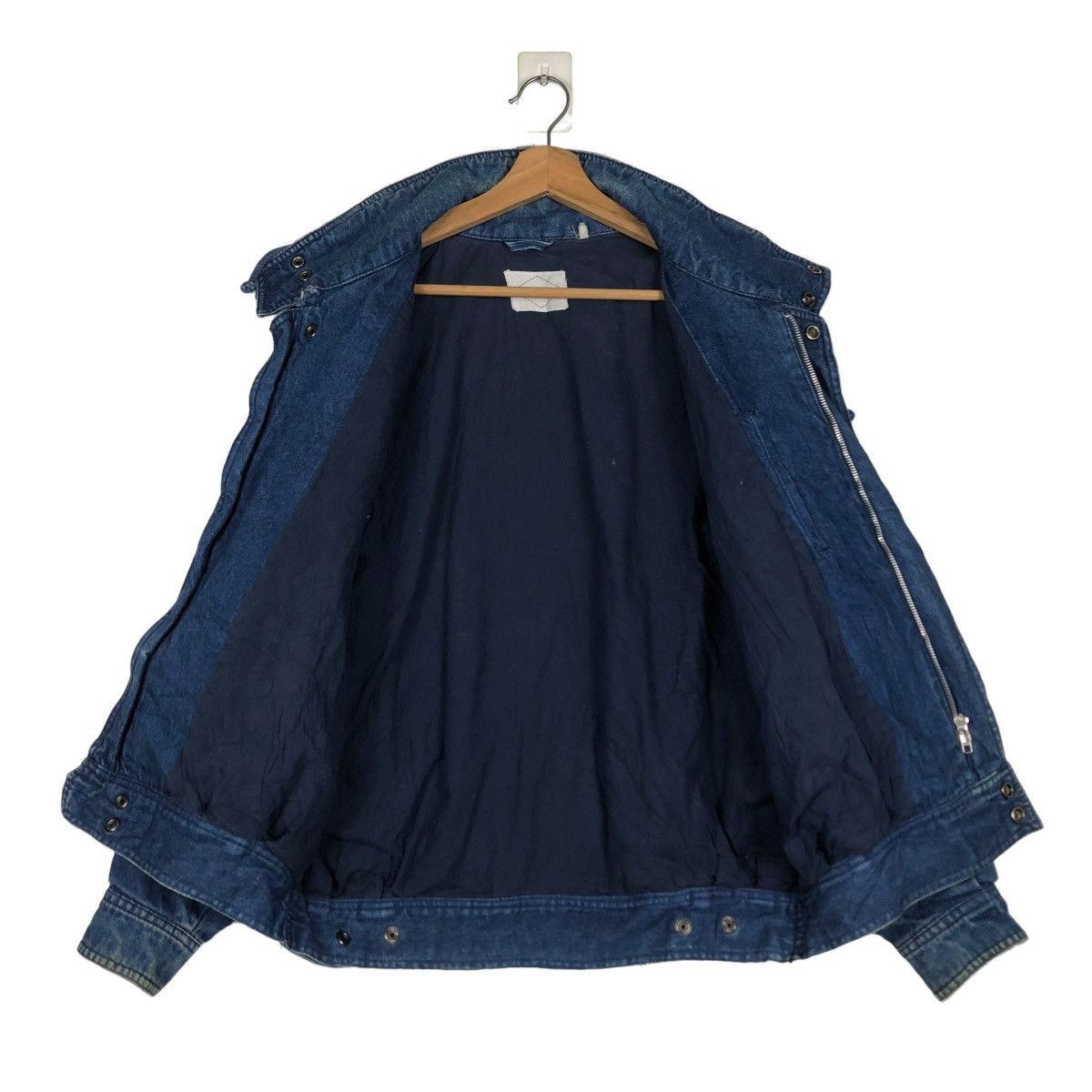 Japanese Brand VINTAGE BOMBER JACKET DENIM PARACHUTE RIVERSON ISSEY MIYAKE Size US M / EU 48-50 / 2 - 15 Thumbnail