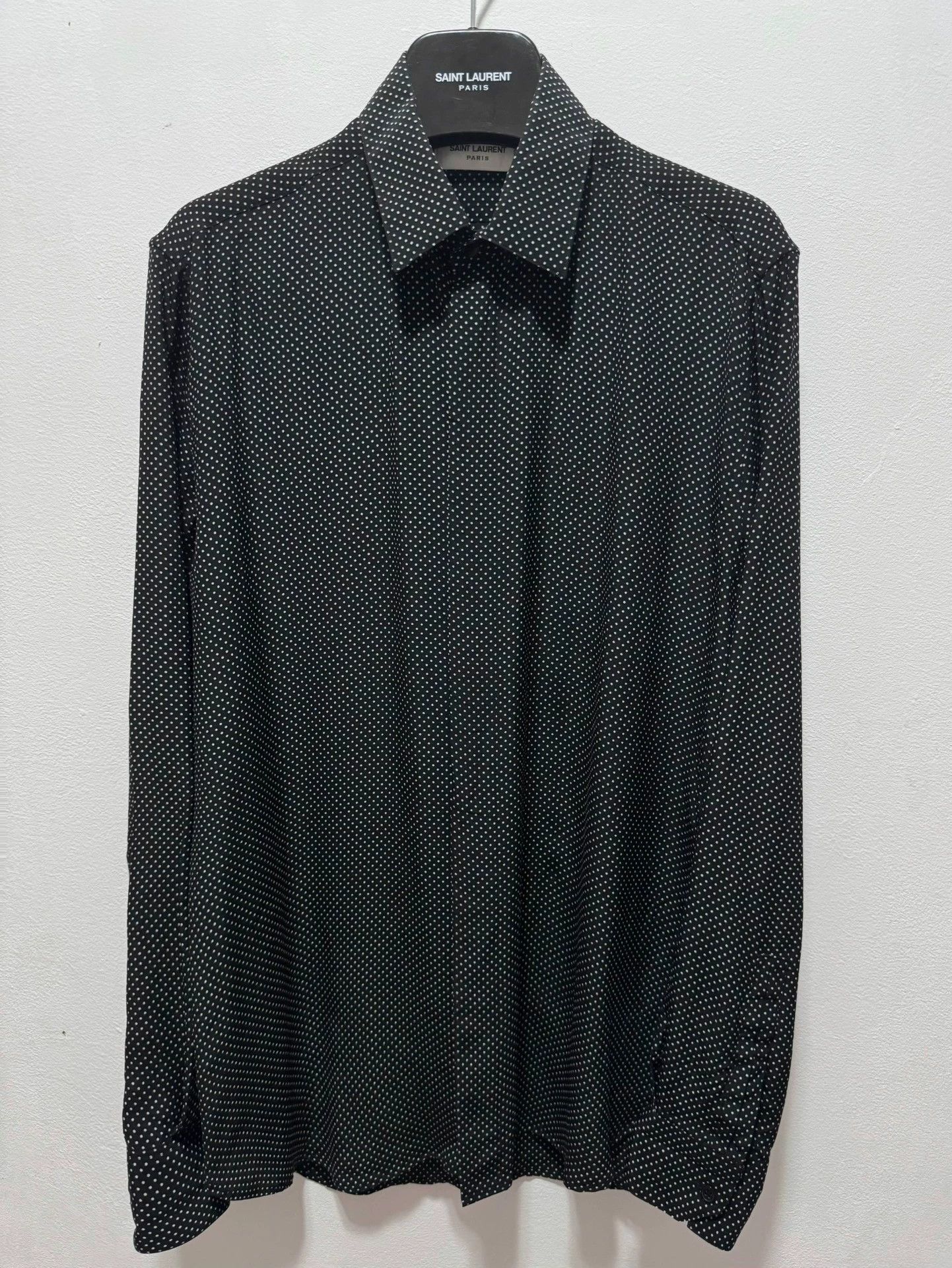 Saint Laurent Paris Saint Laurent SLP21FW Polka Dot Shirt with All-Over Print Size M / US 6-8 / IT 42-44 - 1 Thumbnail