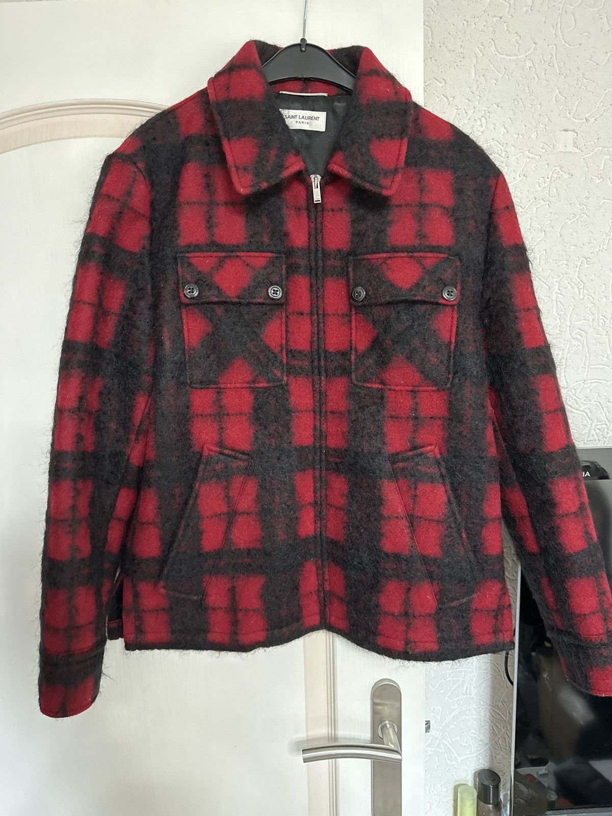 Saint Laurent Paris Saint Laurent Checkered Zip Up Jacket Size US M / EU 48-50 / 2 - 1 Thumbnail