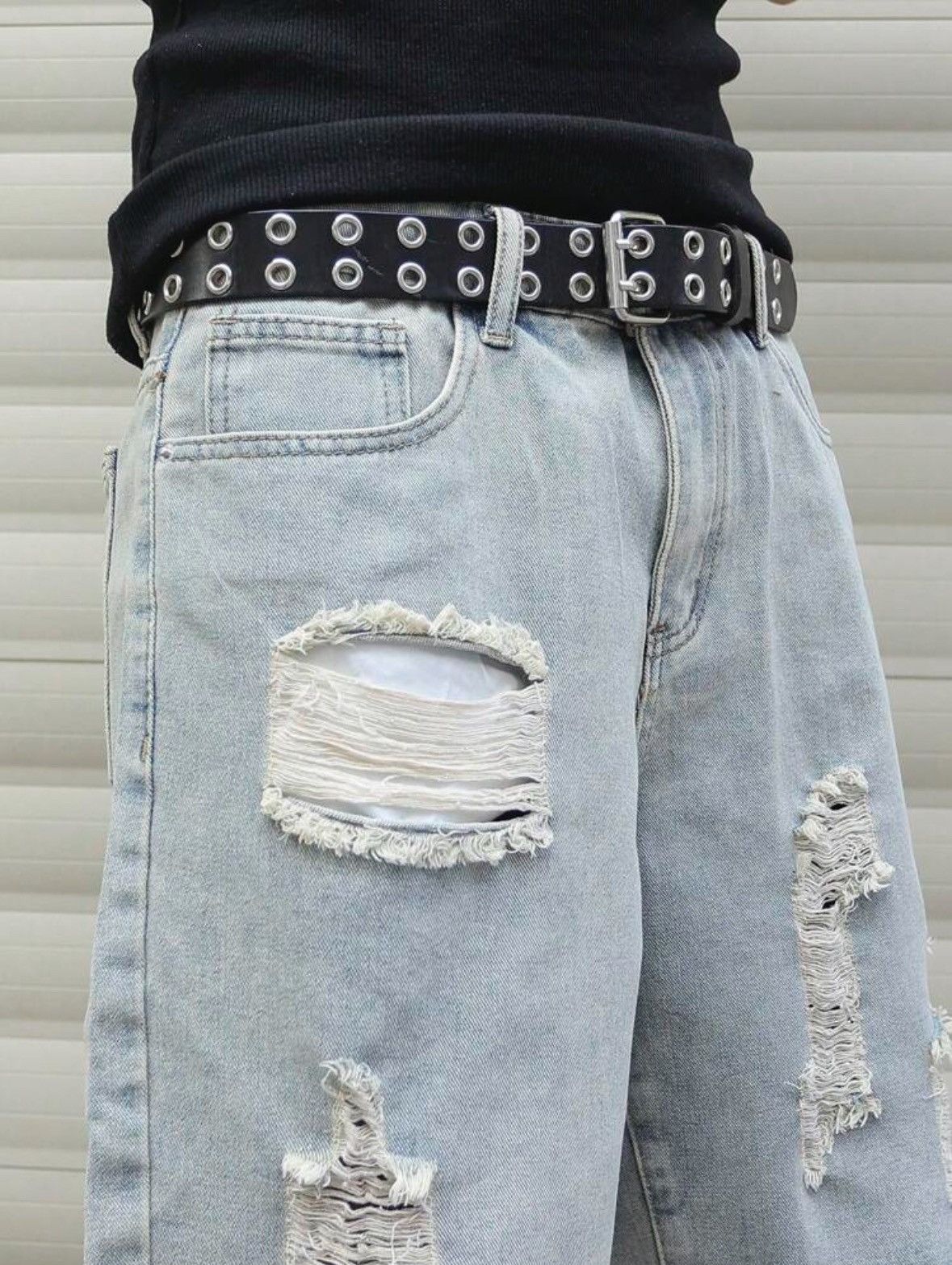 Other × Vintage Manfinity EMRG Men's Pocket Distressed Frayed Edge Casual Size US 40 / EU 56 - 3 Thumbnail