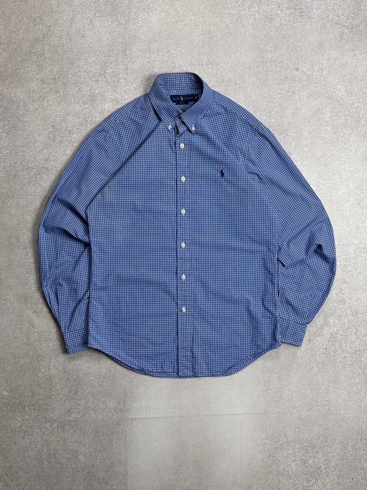 Polo Ralph Lauren Vintage Polo Ralph Lauren Y2K Blue Checkered Shirt M Size US M / EU 48-50 / 2 - 1 Thumbnail