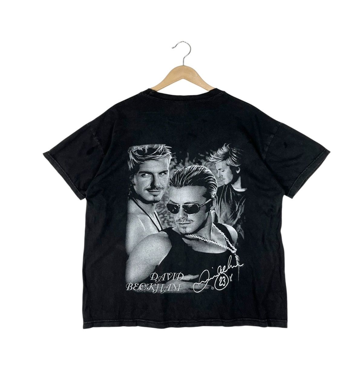Vintage Vintage David Beckham Miror Print T Shirt Size US L / EU 52-54 / 3 - 2 Thumbnail