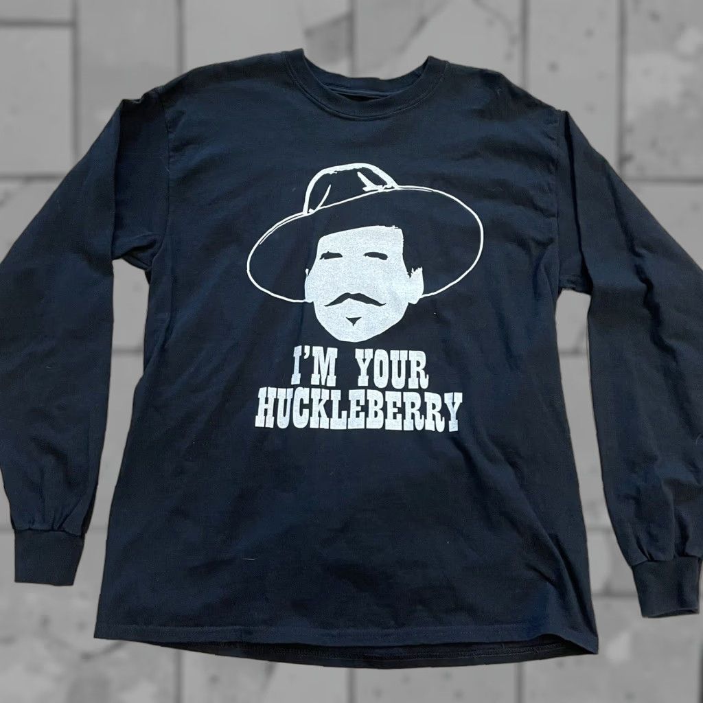 Vintage American AF Tee Shirt Mens L Black USA Long Sleeve I can be your Huckleberry Size US L / EU 52-54 / 3 - 1 Thumbnail