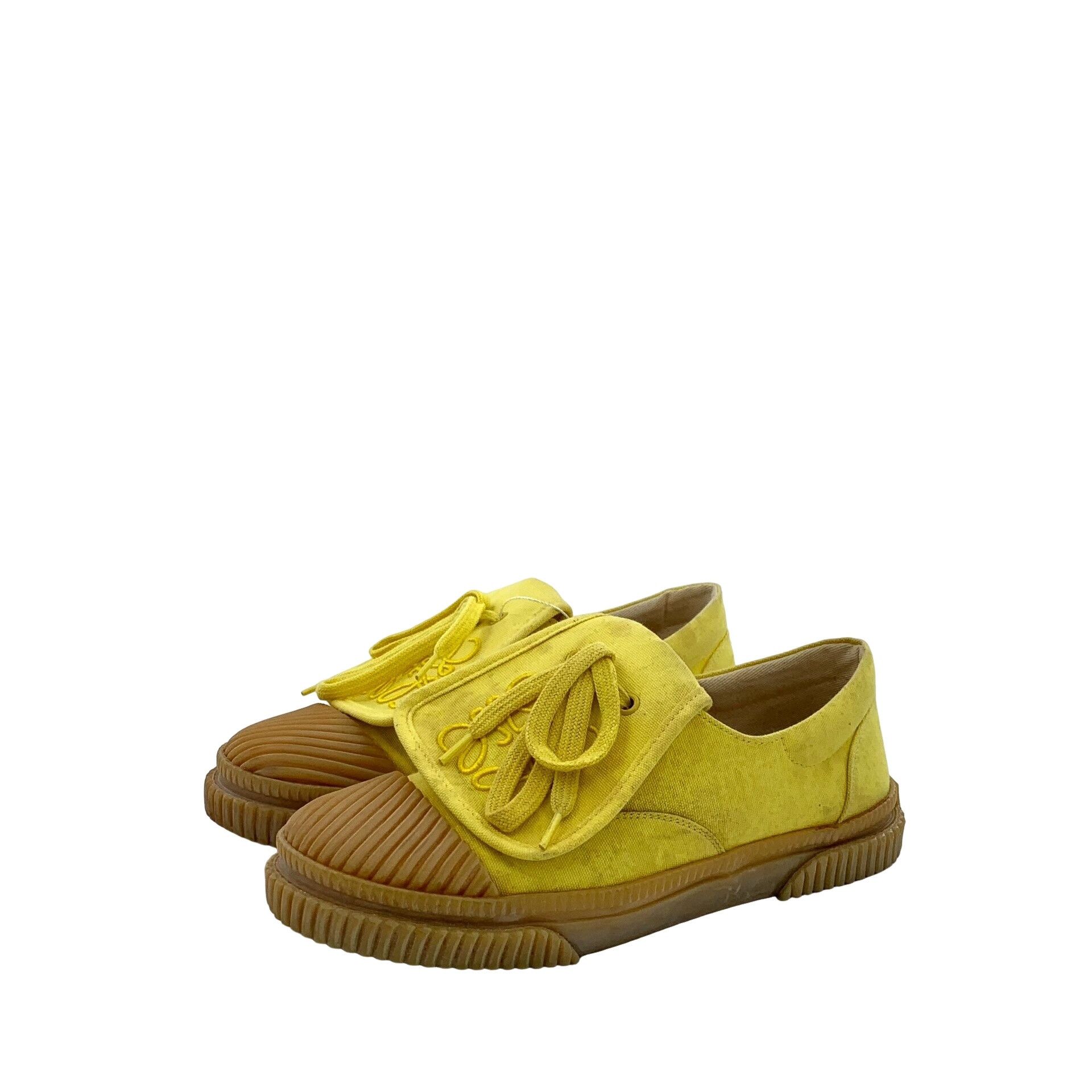 Loewe Loewe Yellow Anagram Embroidered Sneakers 37 Size US 7 / IT 37 - 1 Thumbnail