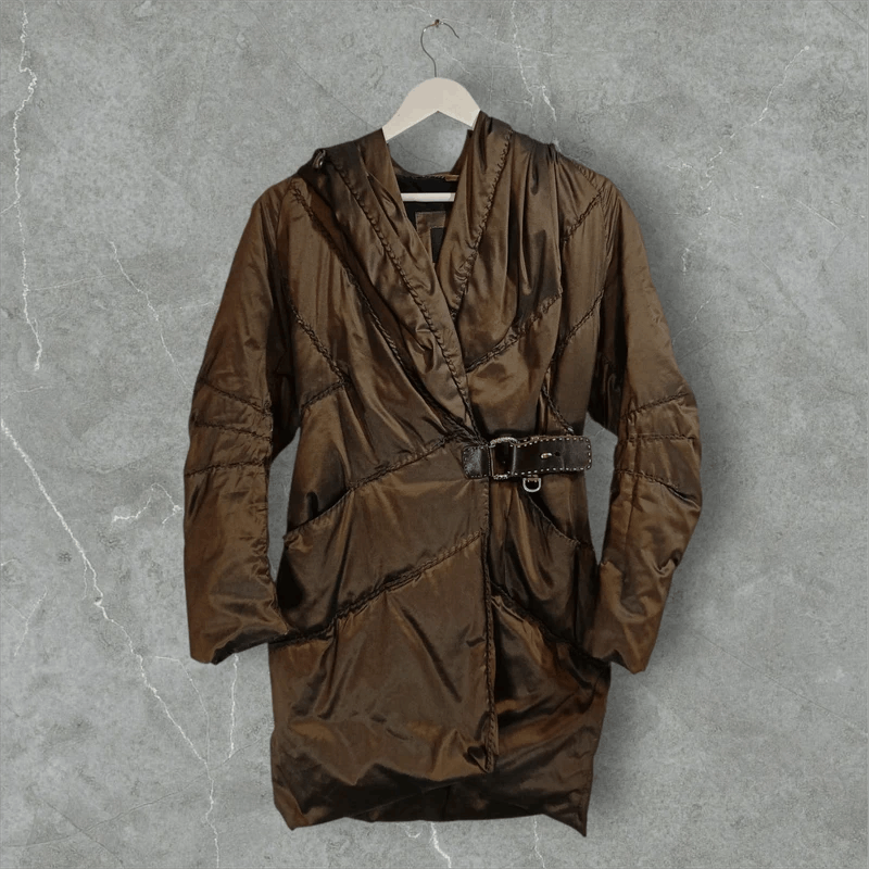 Ermanno Scervino ERMANNO SCERVINO BROWN LEATHER AND REAL FUR FOX/GOAT JACKET Size US L / EU 52-54 / 3 - 1 Thumbnail