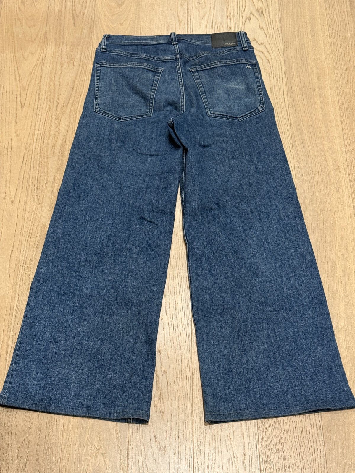Rag & Bone Rag + Bone Sophie Ultra Wide Jeans in Blue Size US 31 - 7 Thumbnail