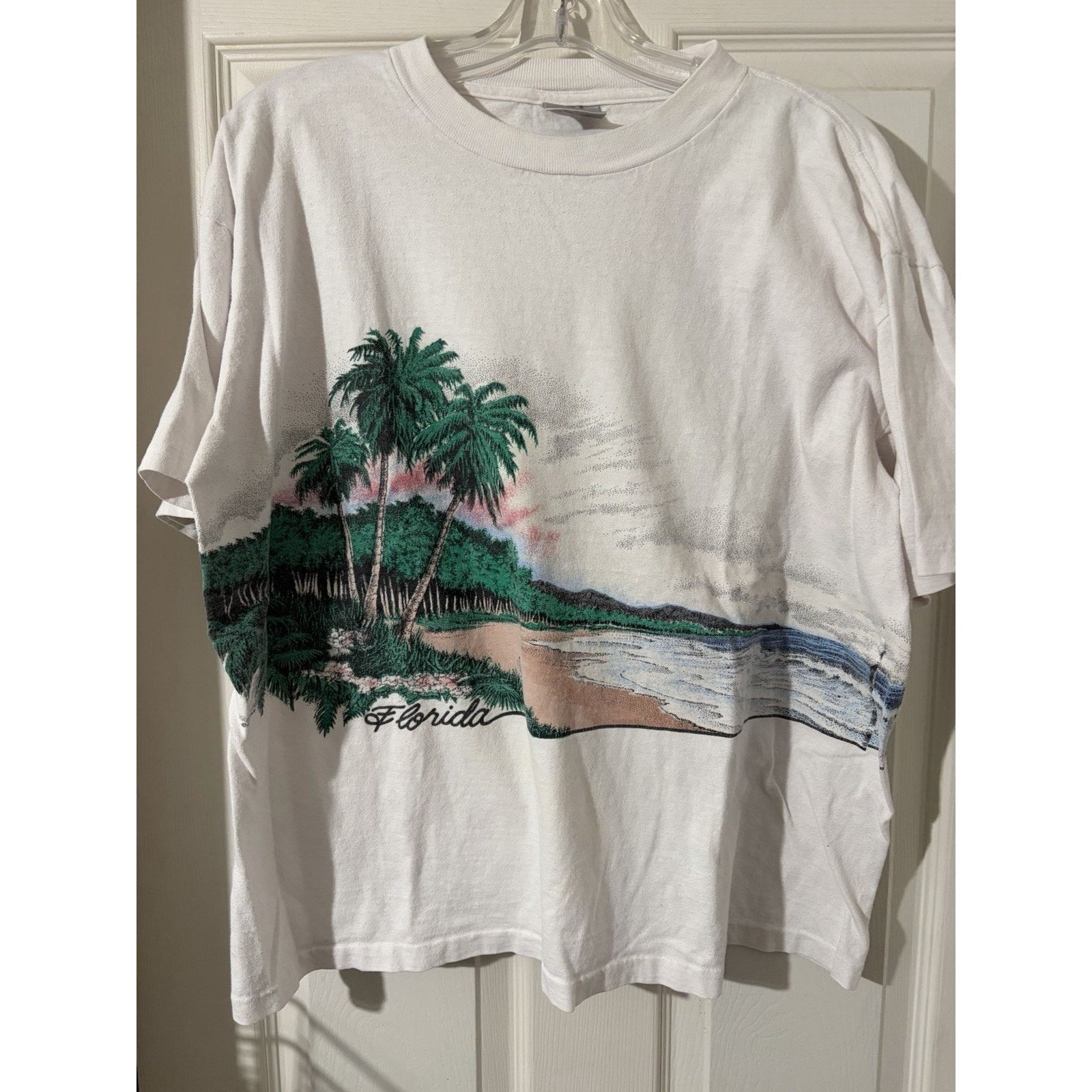 Other Vintage 80s Florida Palm Tree Beach Wrap Around Shirt Sz XL Size US XL / EU 56 / 4 - 1 Thumbnail