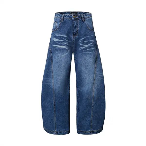 Japanese Brand Ami American silhouette washed trendy loose straight jeans Size US 34 / EU 50 - 7 Thumbnail