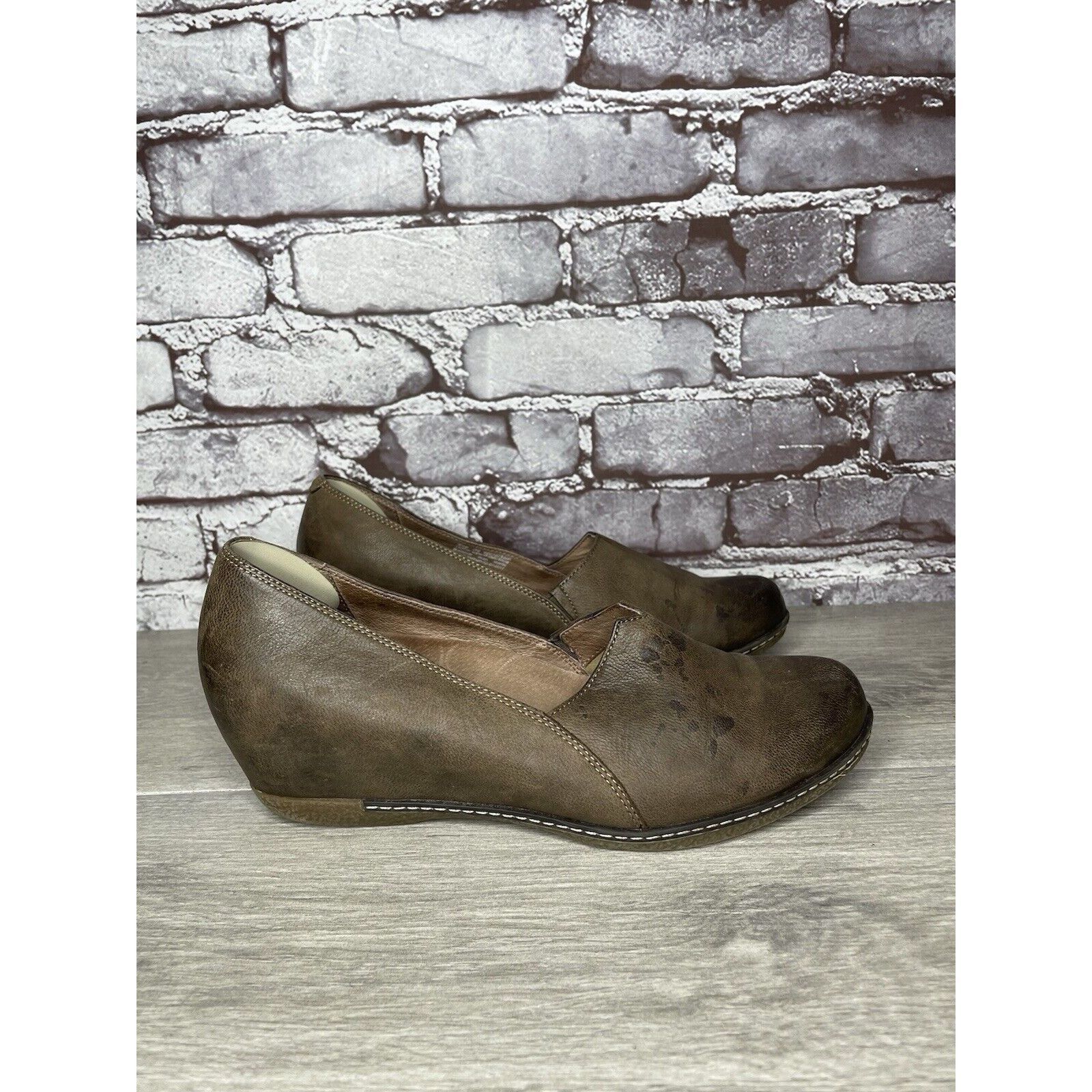 Other Dansko Brown Leather Comfort Casual Slip On Wedge Shoes Wome Size US 9 / IT 39 - 5 Thumbnail