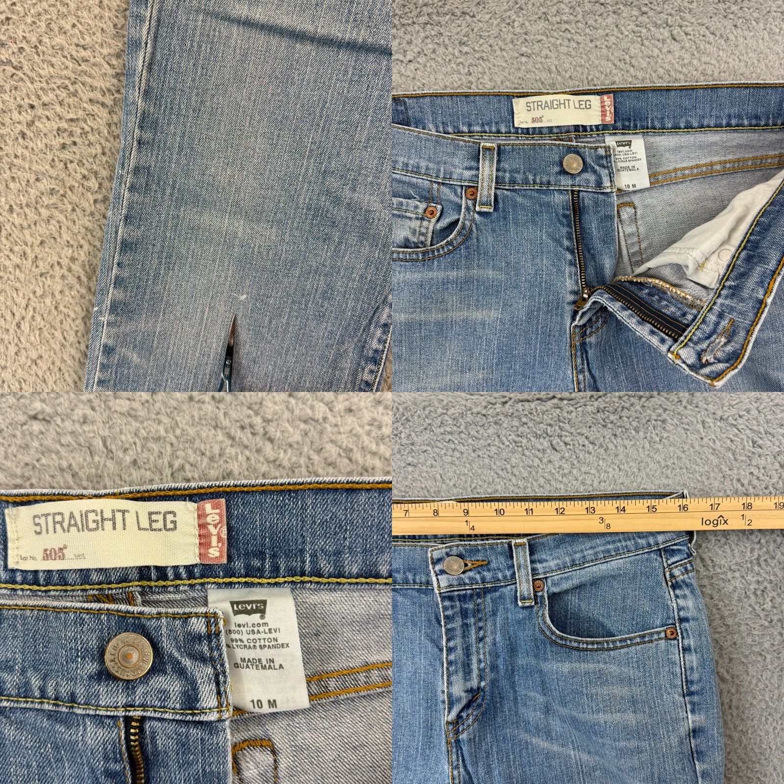 Levi's VTG Levi's 505 Jeans Womens 10M Blue Button Mid Rise 32x30 Straight Leg Denim Y2K Size 32" / US 10 / IT 46 - 8 Thumbnail