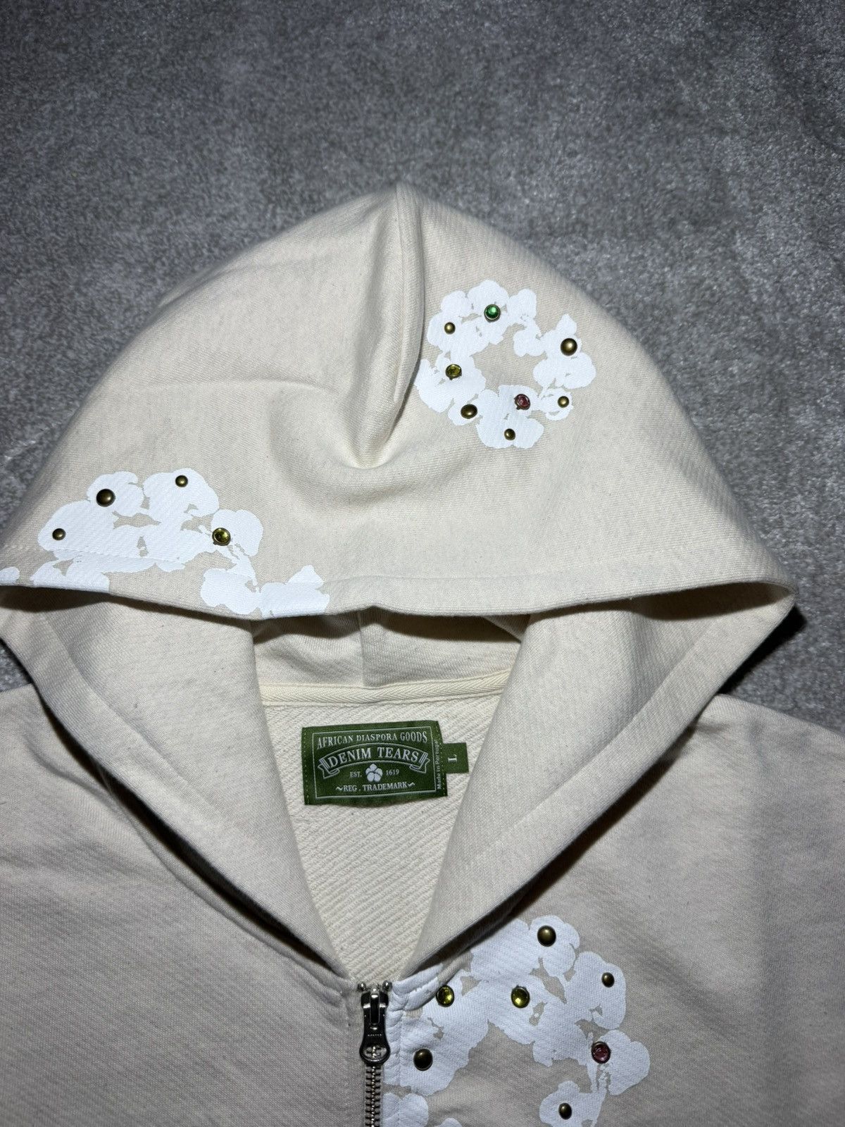 DENIM TEARS Denim Tears Rhinestone Hoodie Zip U Size US L / EU 52-54 / 3 - 5 Thumbnail